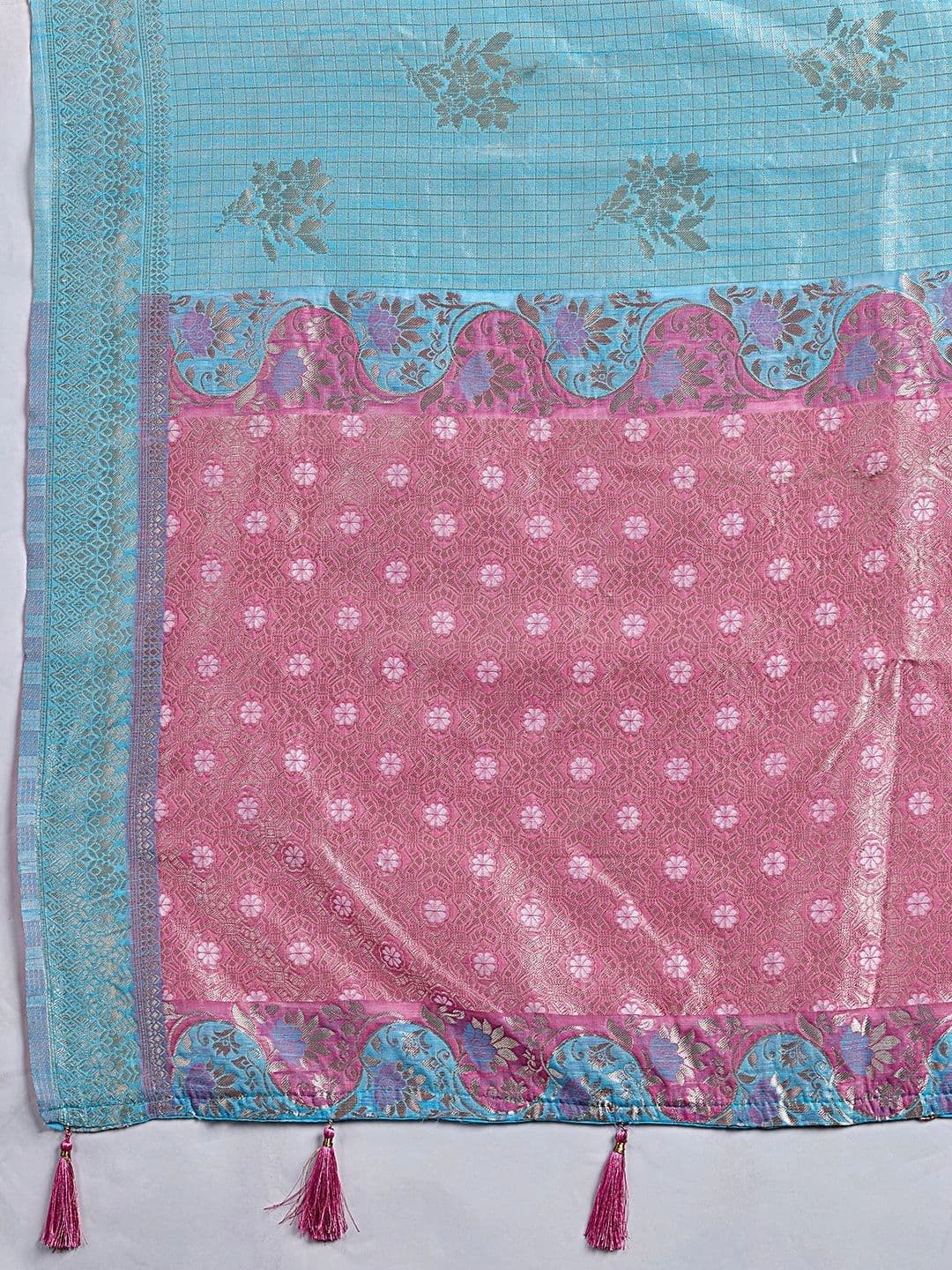 Mitera Woven Design Zari Chanderi Saree thumbnail 2