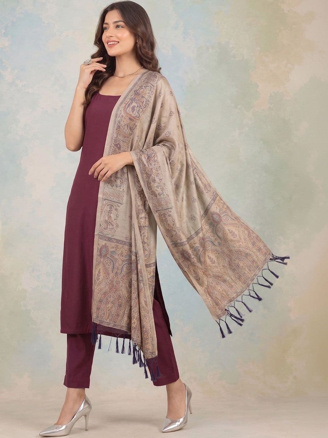 AADVIKA Women Ethnic Motifs Regular Kurta with Trousers & With Dupatta thumbnail 7