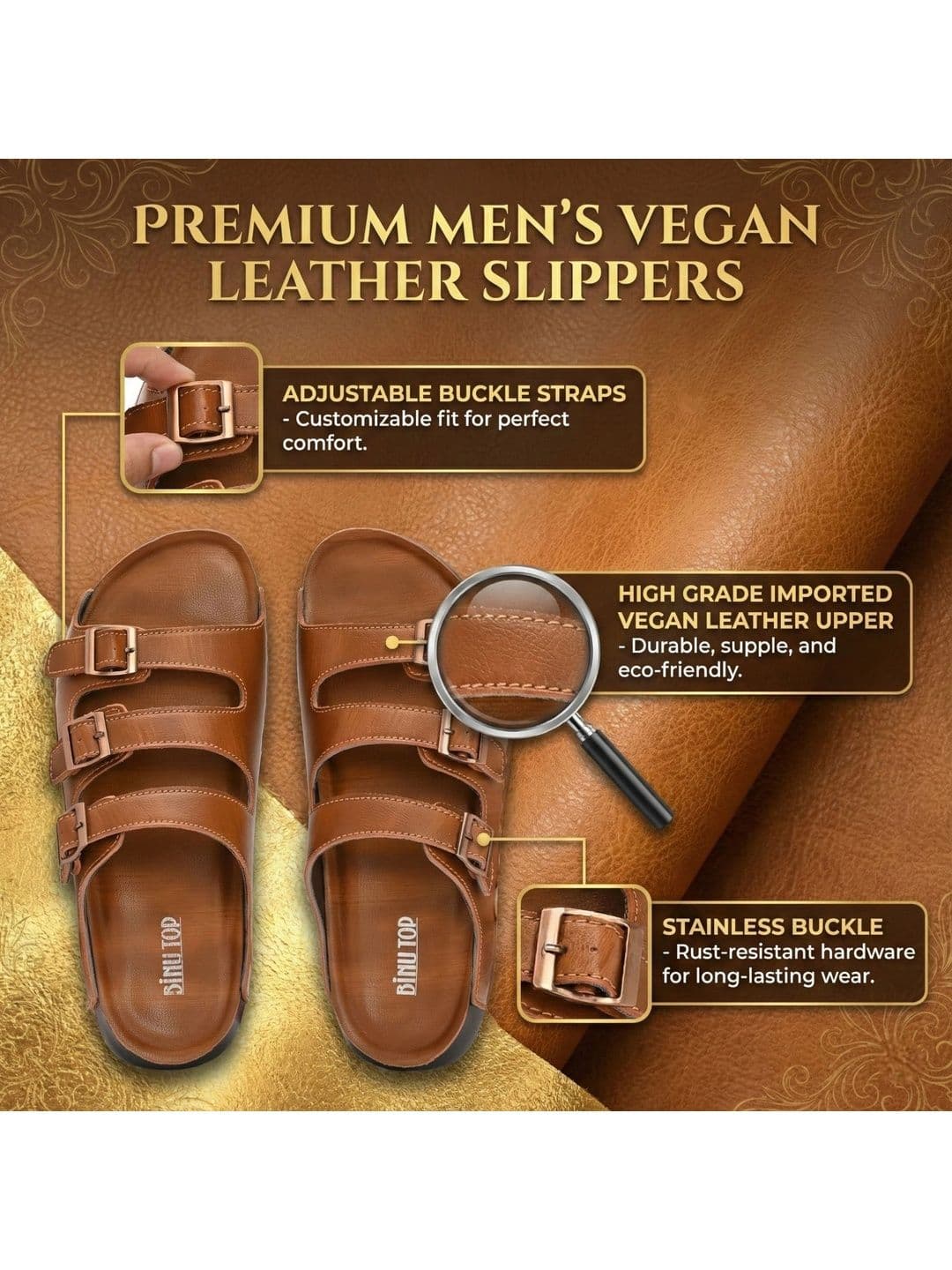 BINUTOP Men Comfort Sandals thumbnail 3