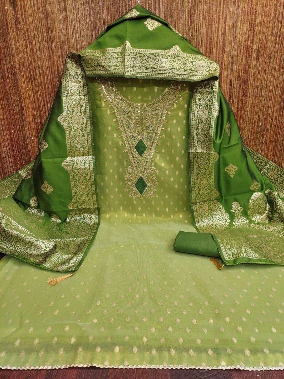 TAVAS Embroidered Unstitched Dress Material thumbnail 5