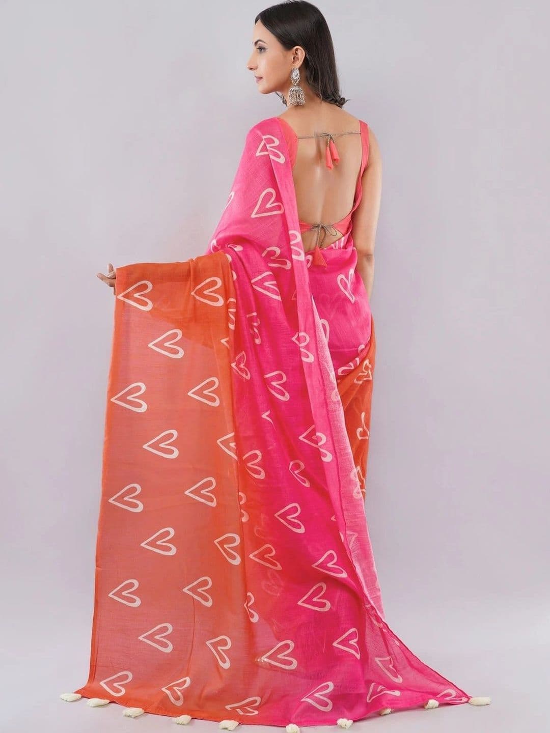 SAMANTHA Ethnic Motifs Linen Blend Belted Saree thumbnail 7