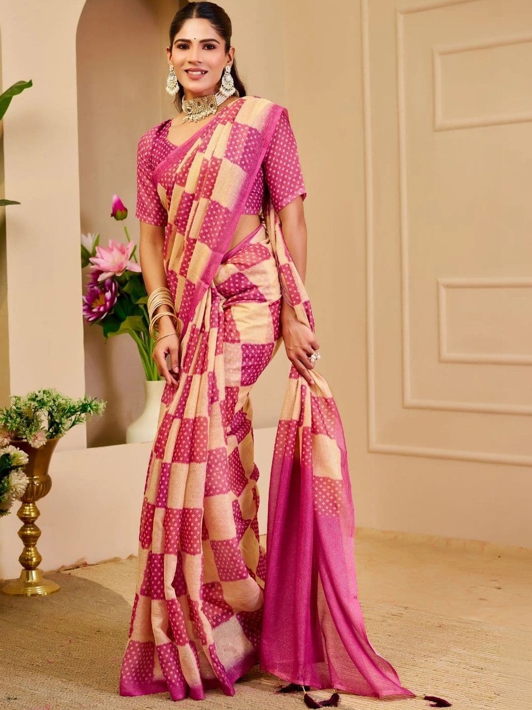 ZAMUNA Tissue Designer Bhagalpuri Saree - view 1