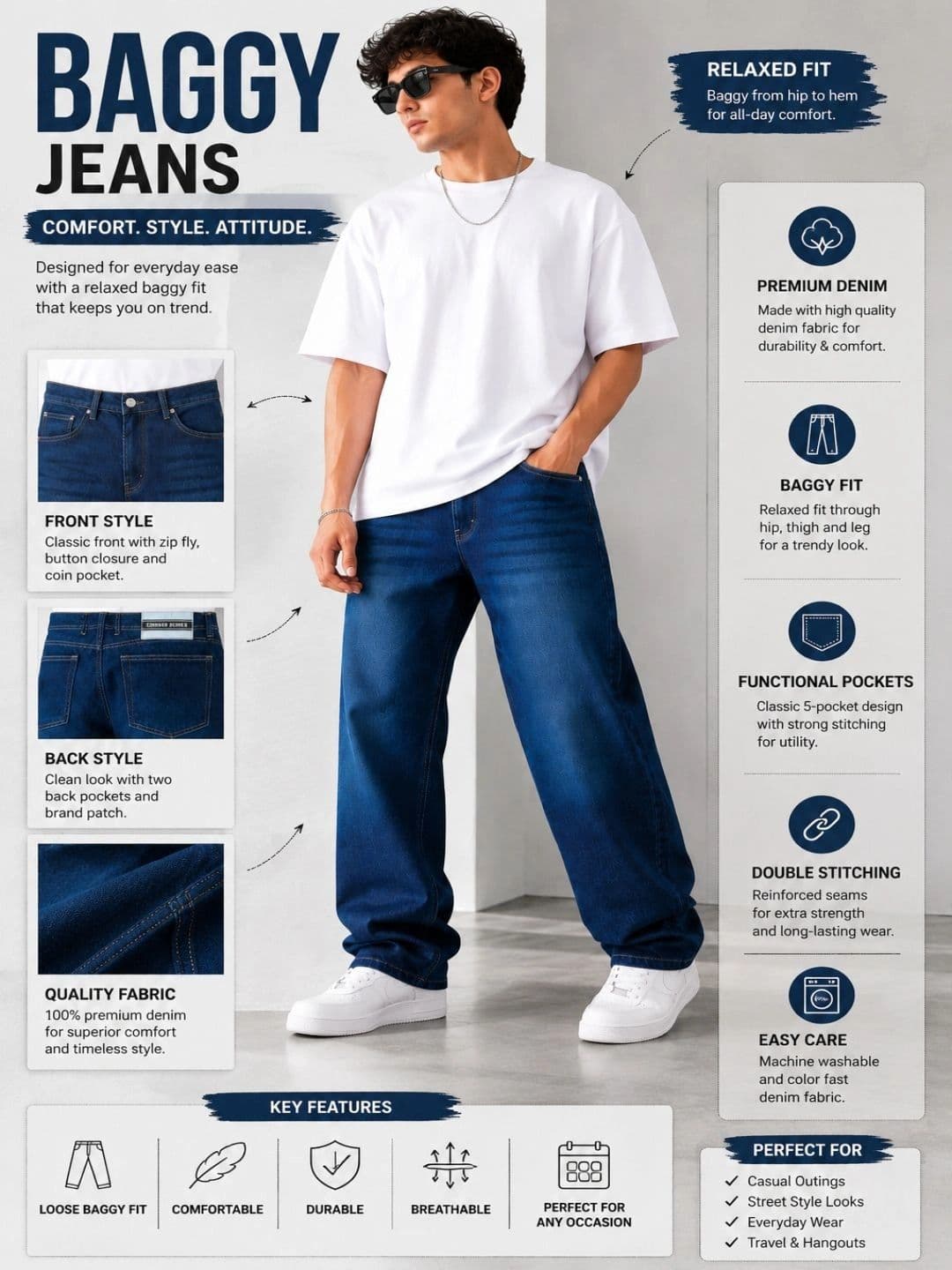 CMD Coinmen Denims Men Mid-Rise Low Distress Stretchable Jeans thumbnail 6