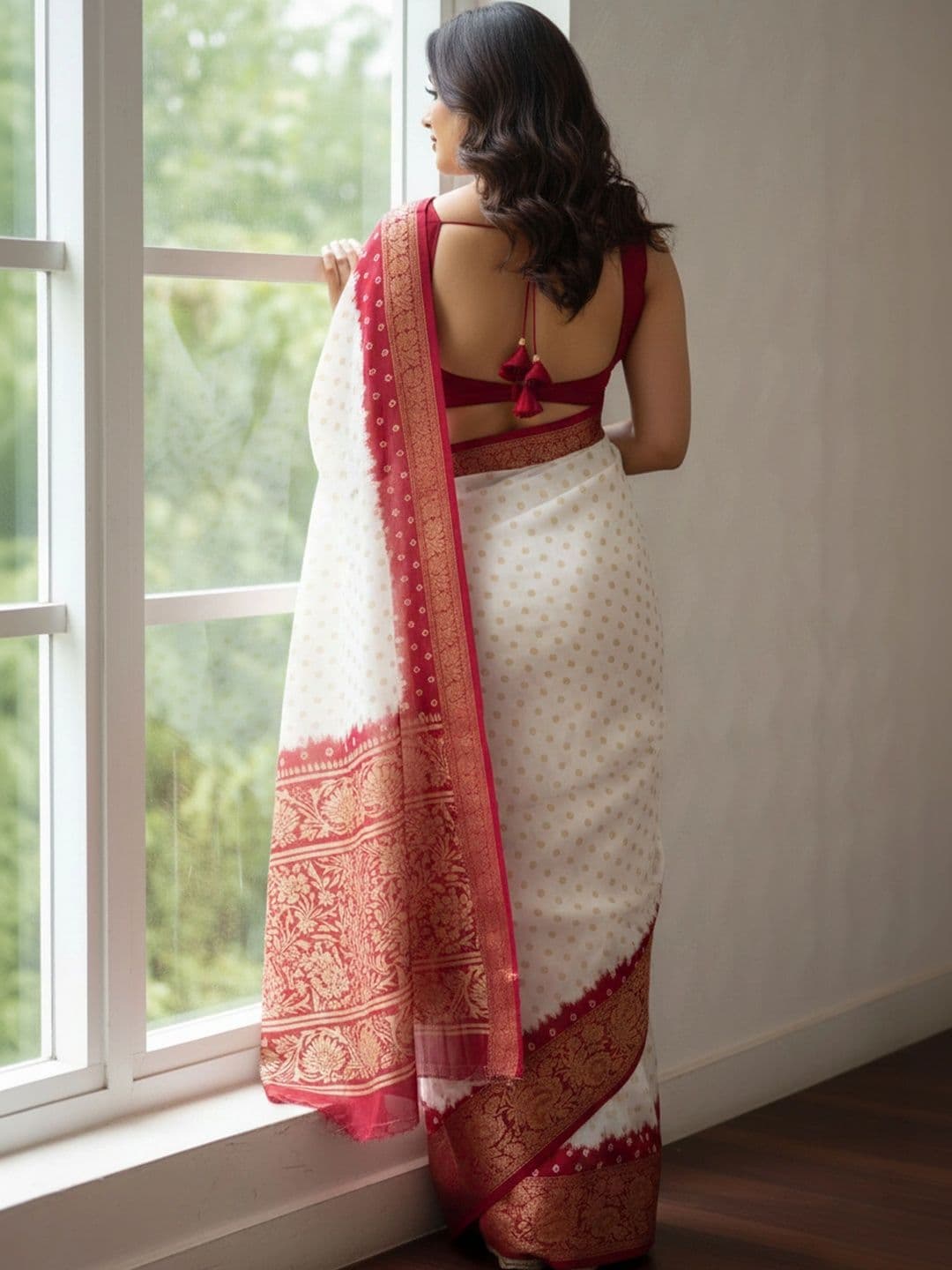 BOLOKA Zari Art Silk Designer Banarasi Saree thumbnail 5