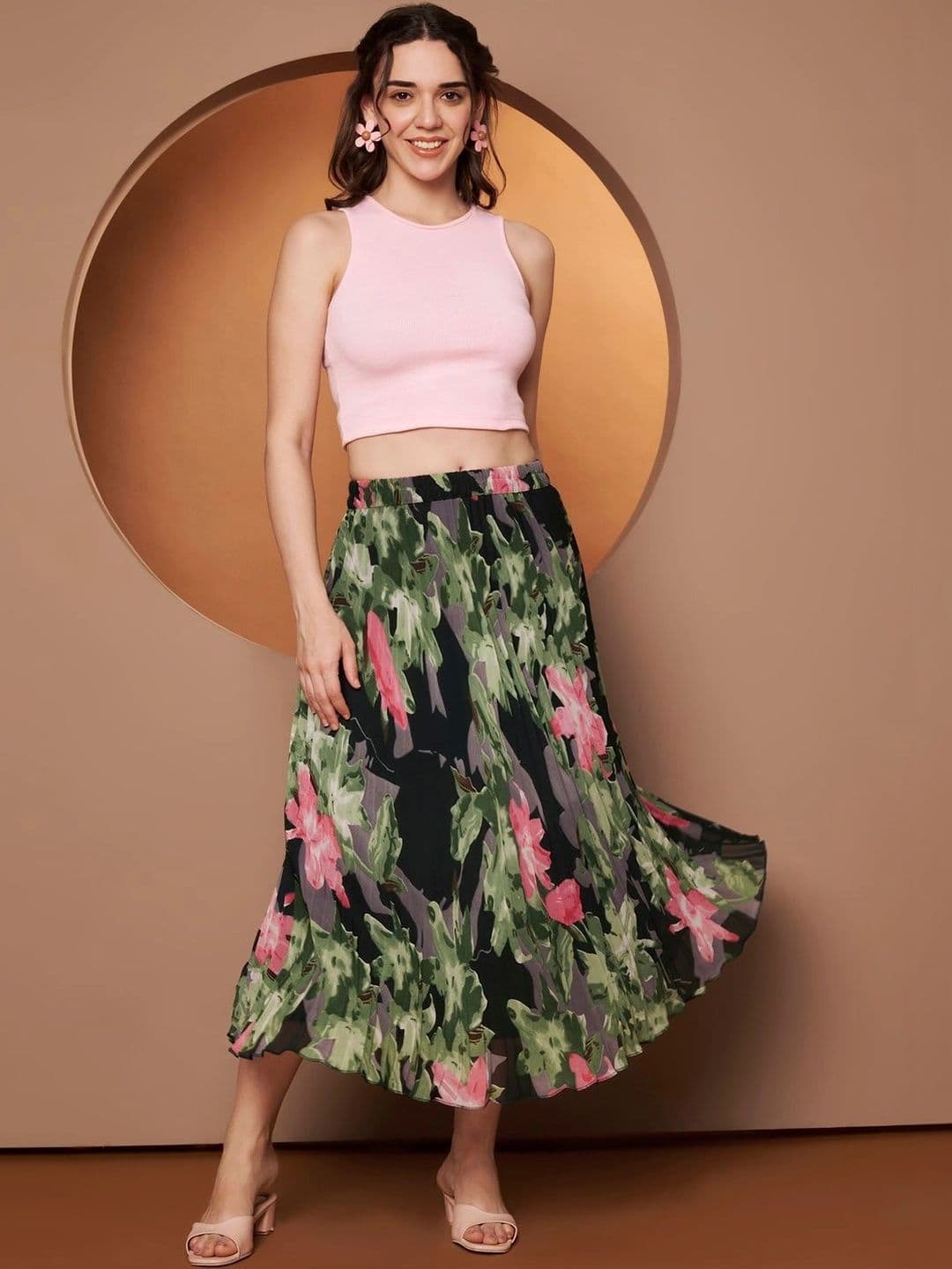 CORSICA Women Floral Midi Flared Skirt thumbnail 2