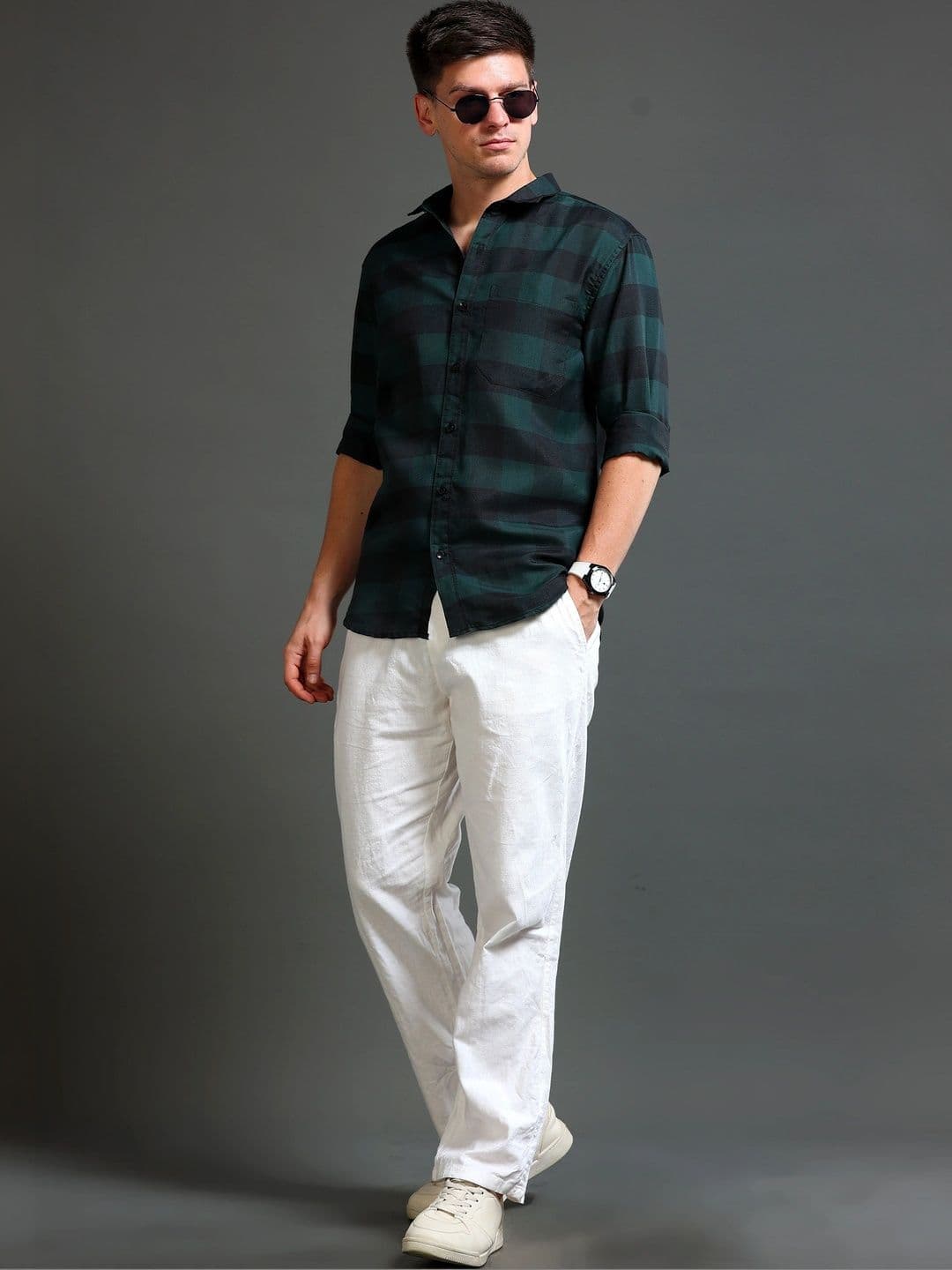 TOM MACKLER Men Classic Slim Fit Buffalo Checks Checked Casual Shirt thumbnail 5