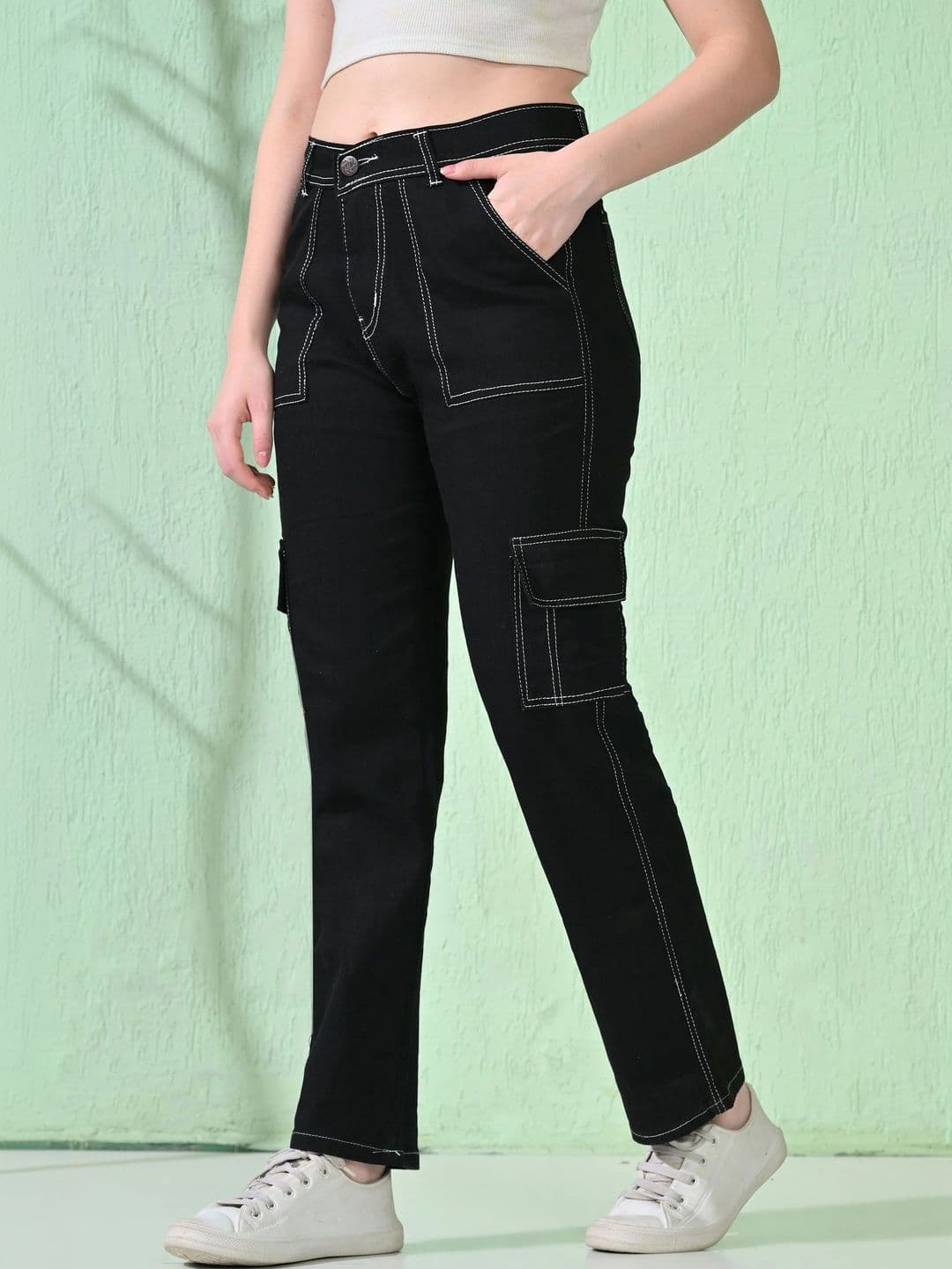 Mast & Harbour Women Classic Regular Fit Mid-Rise Stretchable Jeans - view 1