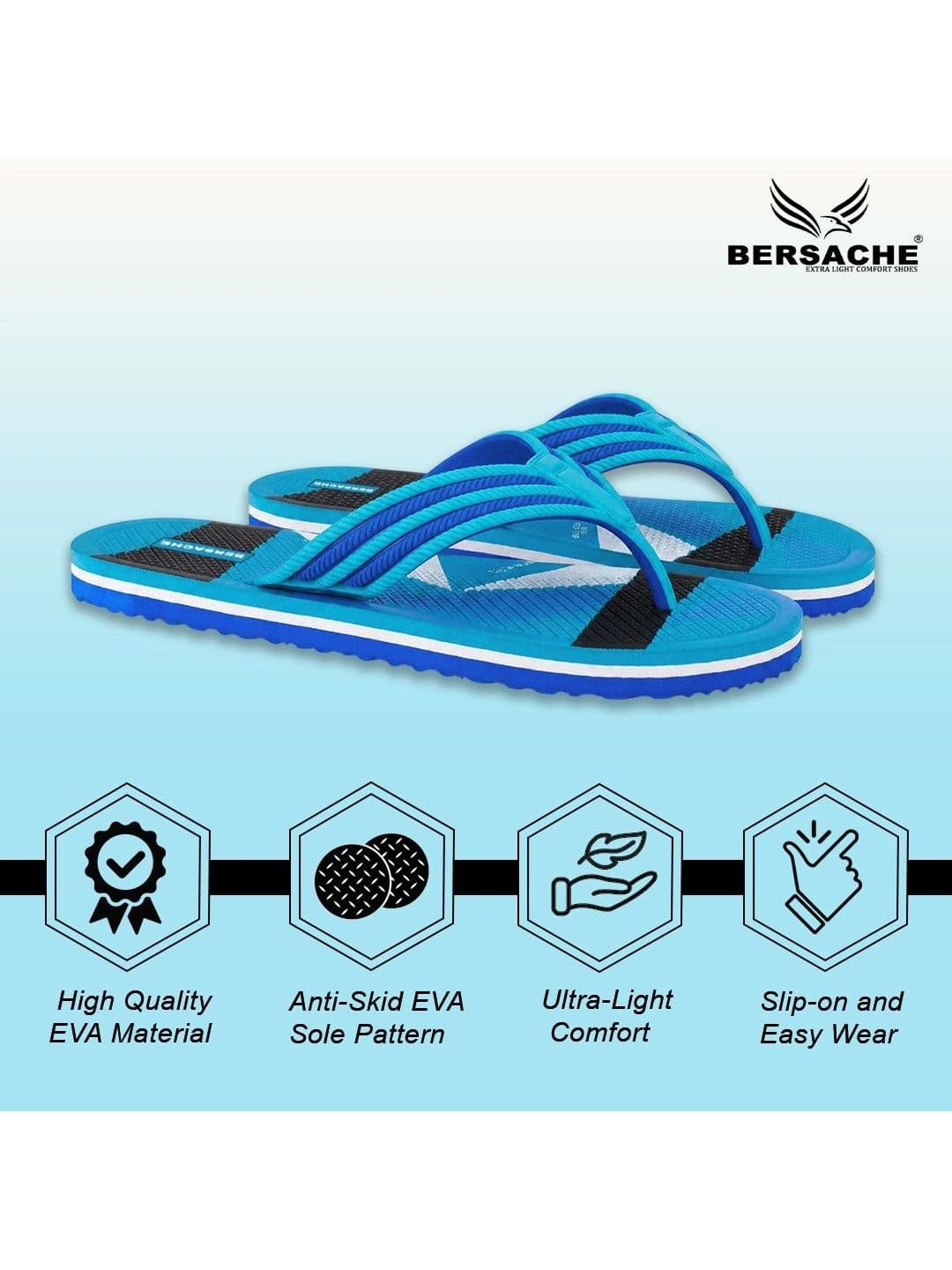 BERSACHE Men Printed Thong Flip-Flops thumbnail 6
