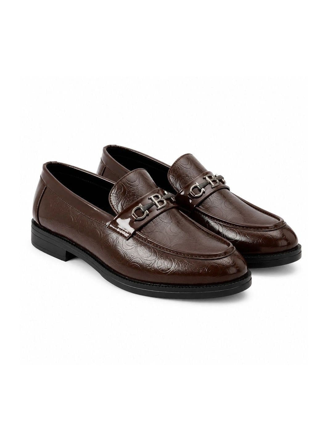 INKLENZO Men Textured Round Toe Formal Loafers thumbnail 2