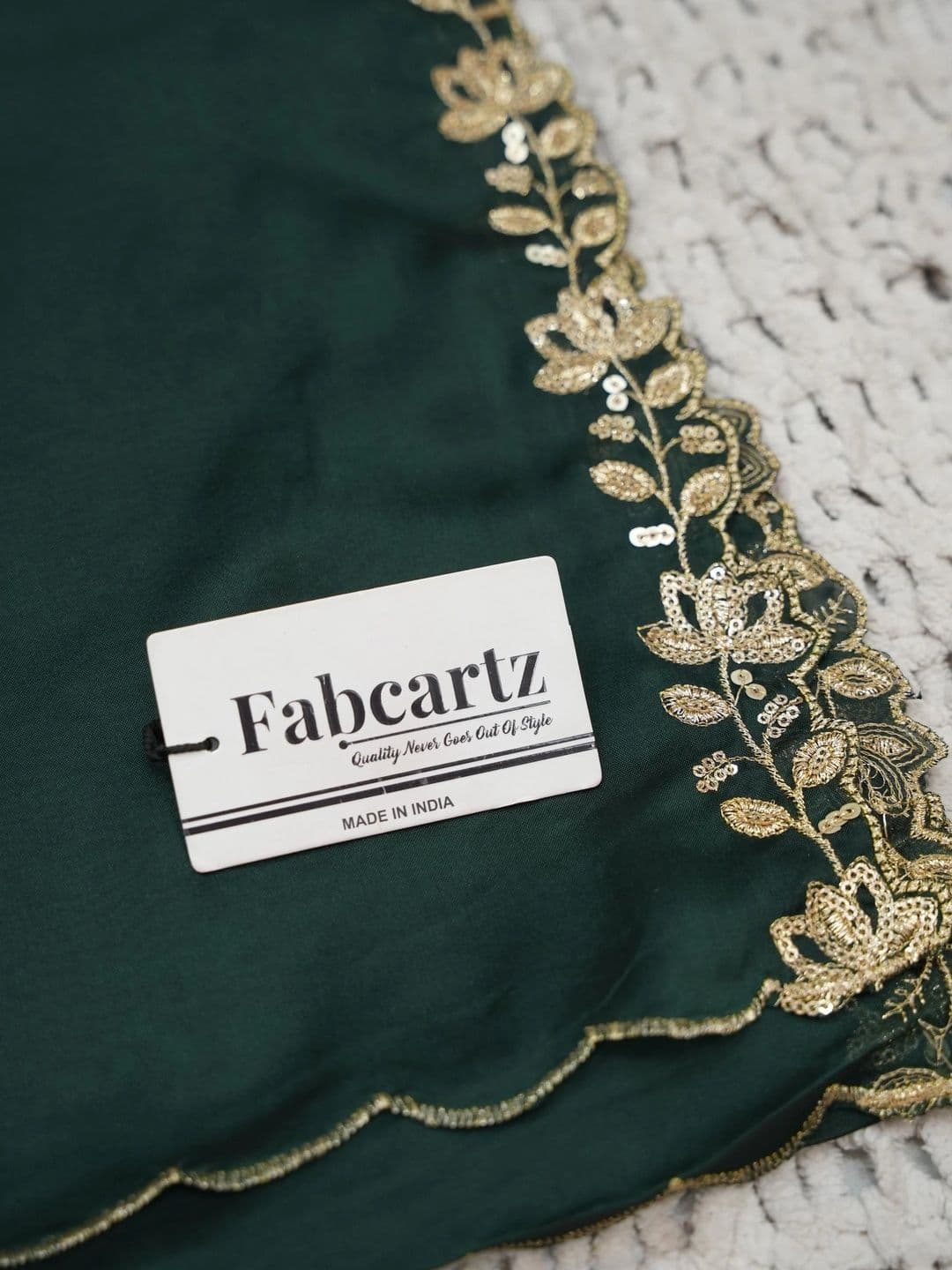 Fabcartz Sequinned Unstitched Lehenga & Blouse With Dupatta thumbnail 5