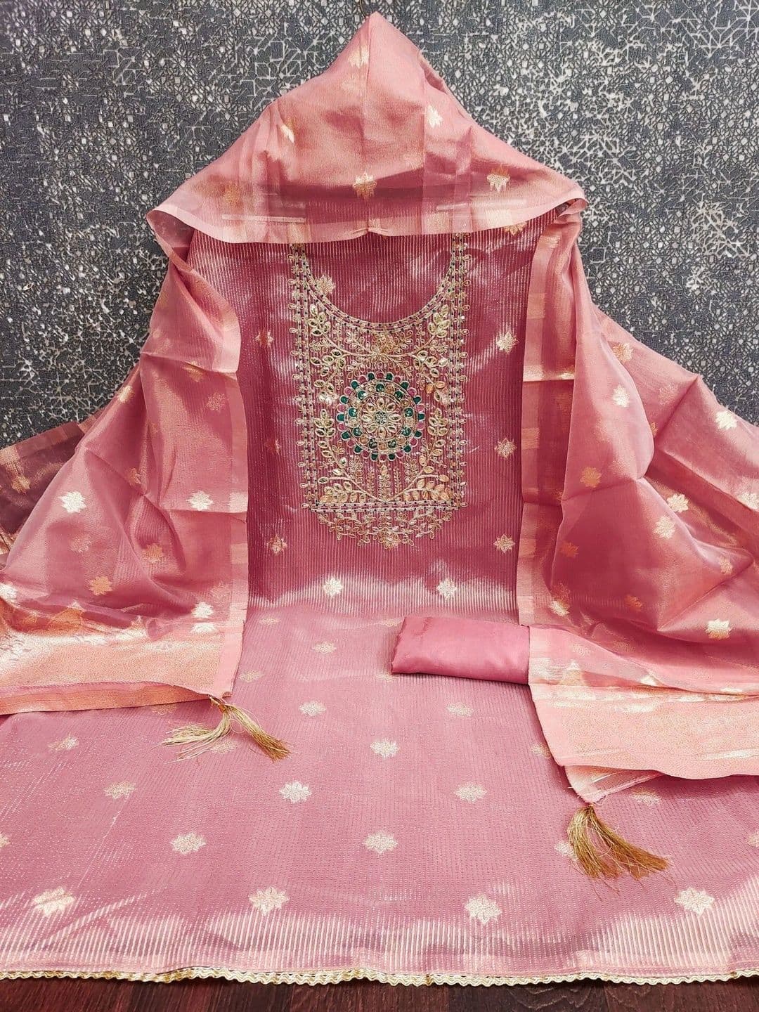 TAVAS Embroidered Unstitched Dress Material thumbnail 2