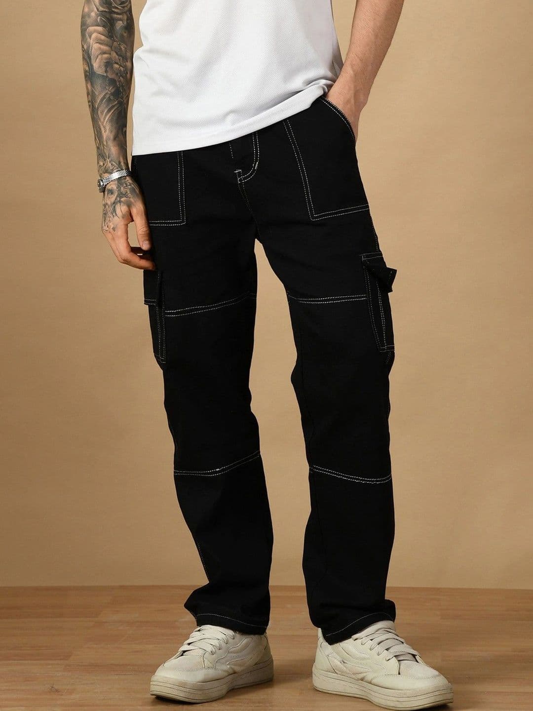 Metronaut Men Classic Relaxed Fit Mid-Rise Stretchable Jeans - view 1
