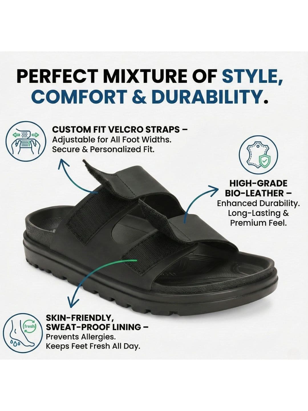 BINUTOP Men Comfort Sandals thumbnail 3