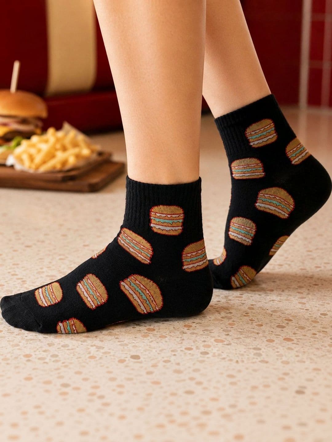 NeaToes Unisex Pack of 3 Cotton Assorted Patterned Ankle Length Socks thumbnail 2