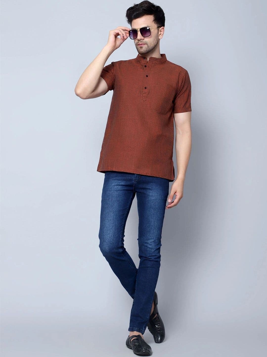 Latest Chikan Garments Men Khadi Kurta thumbnail 3