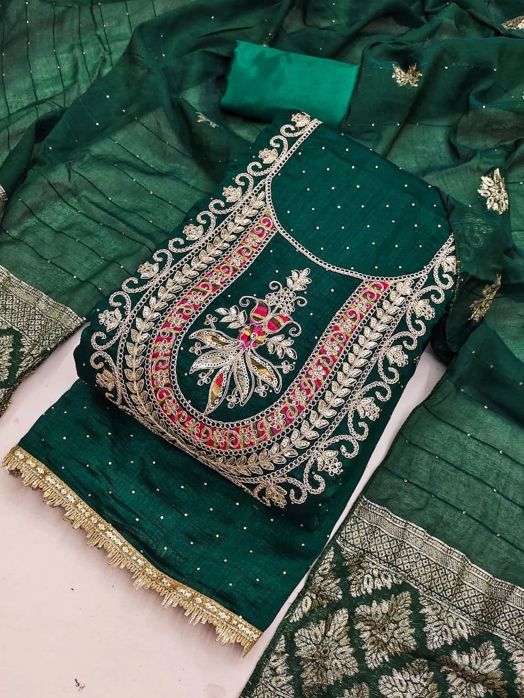 TAVAS Embroidered Unstitched Dress Material thumbnail 6