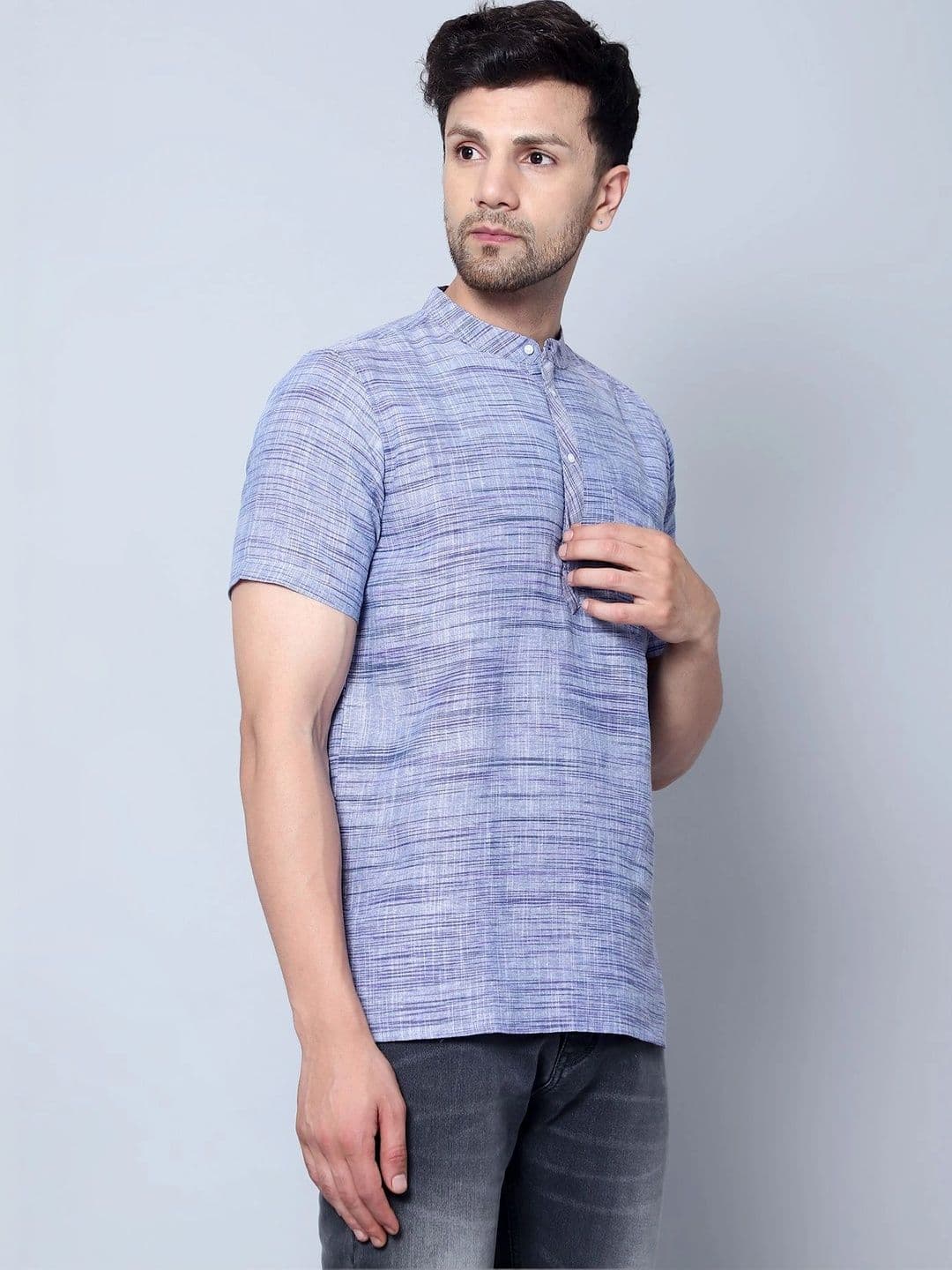Latest Chikan Garments Men Khadi Kurta thumbnail 2