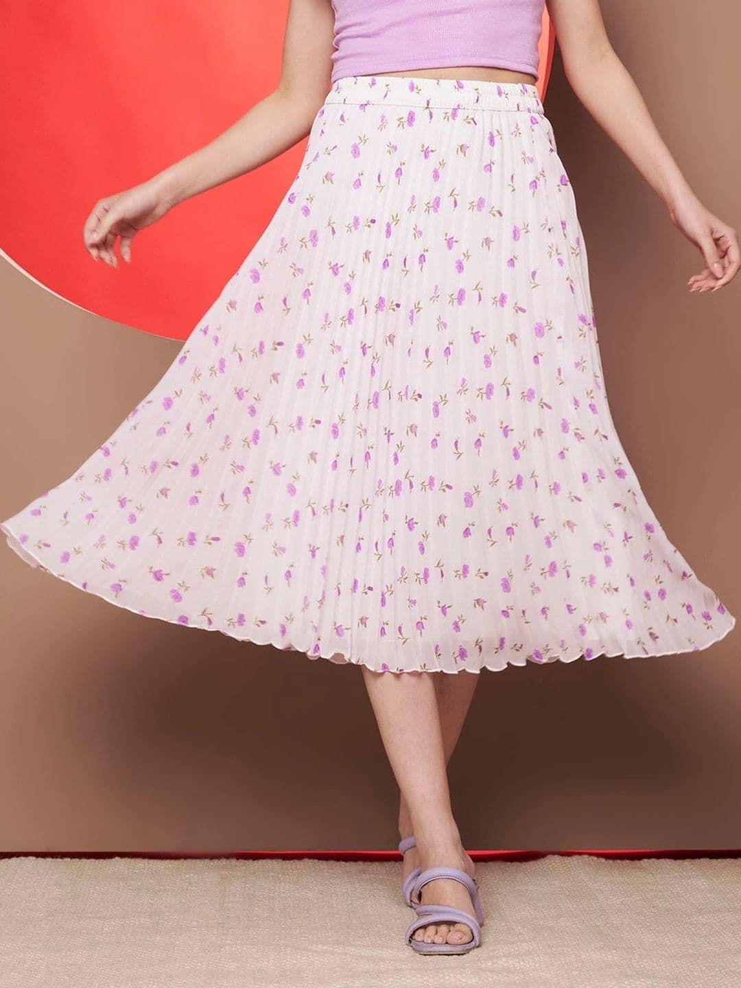 CORSICA Women Floral Micro or Ditsy Print Midi Flared Skirt - view 1