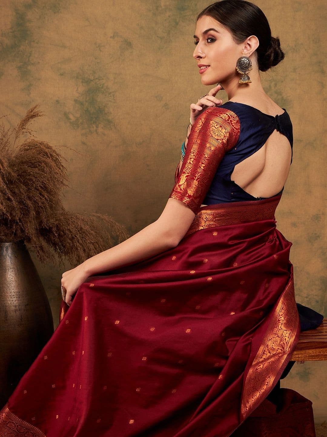 Anouk Rustic Embellished Semi-Stitched Lehenga & Unstitched Blouse With Dupatta thumbnail 3
