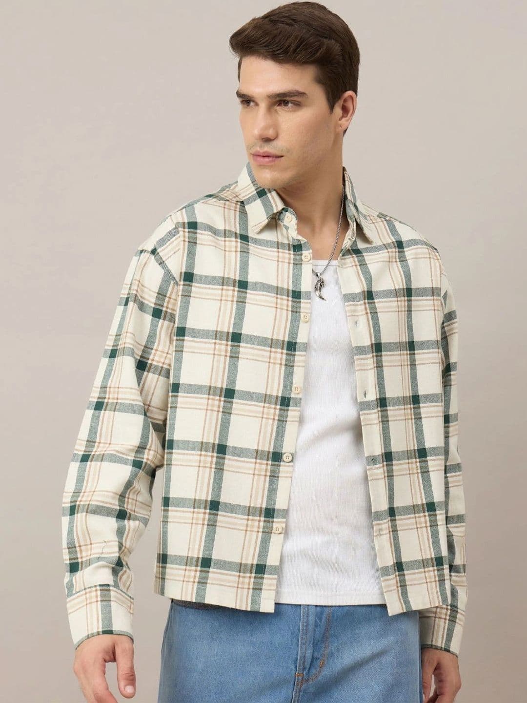 CHIMPAAANZEE Men Boxy Checked Casual Shirt thumbnail 4