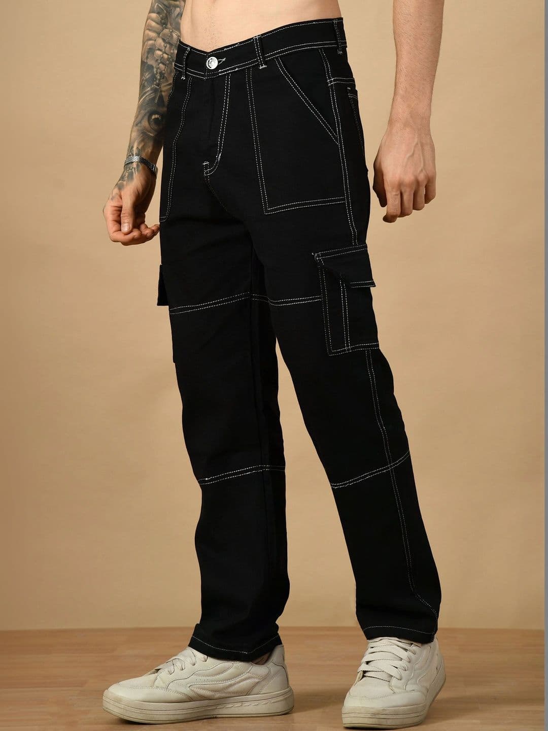 R.Code by The Roadster Life Co. Men Classic Relaxed Fit Mid-Rise Stretchable Jeans - view 1