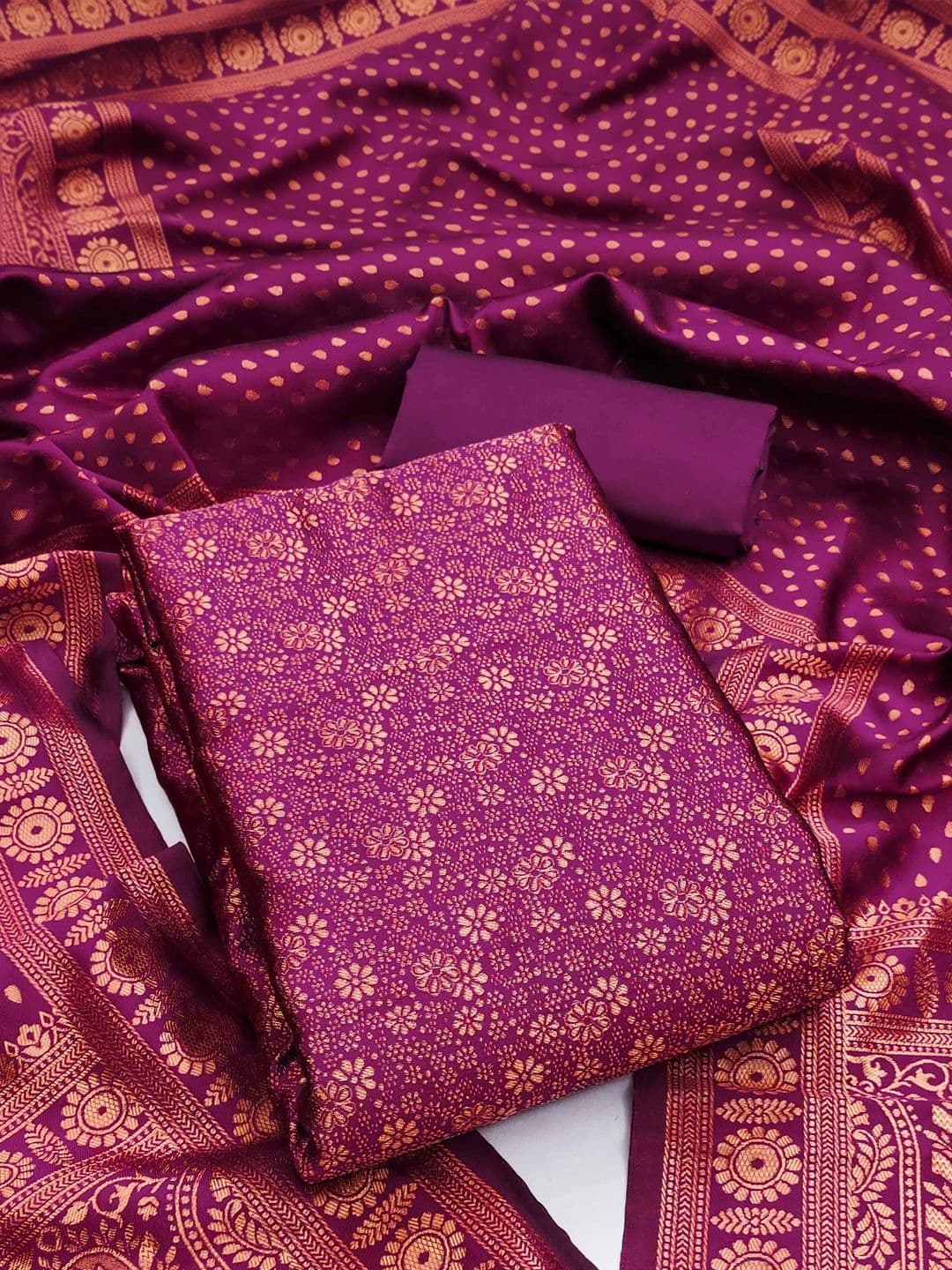 Suha Women Unstitched Dress Material thumbnail 5