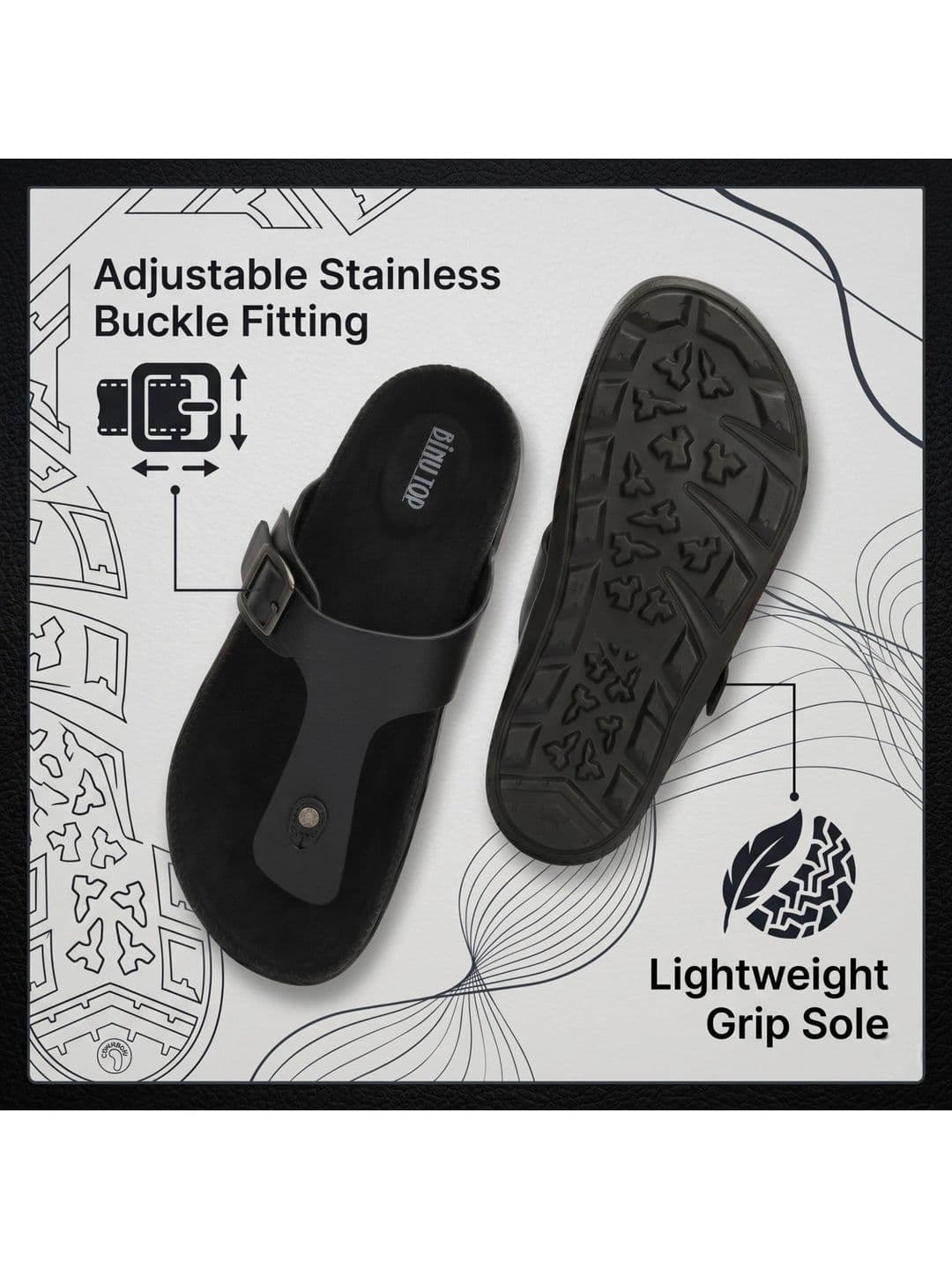 BINUTOP Men Comfort Sandals thumbnail 4