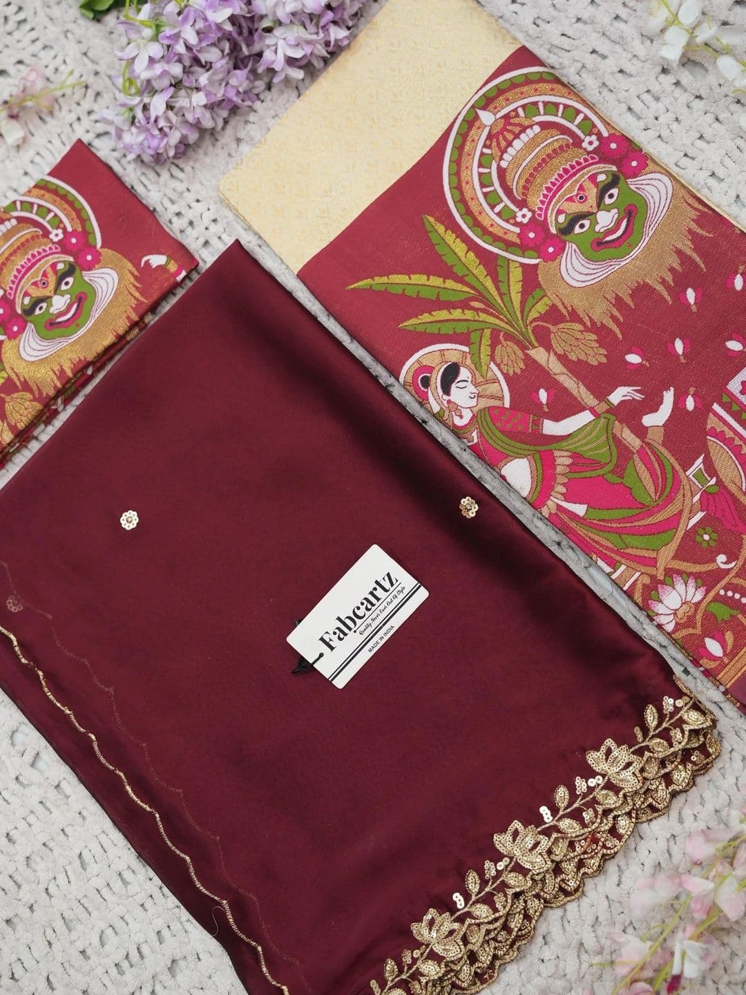Fabcartz Women Sequinned Unstitched Lehenga & Blouse With Dupatta thumbnail 5
