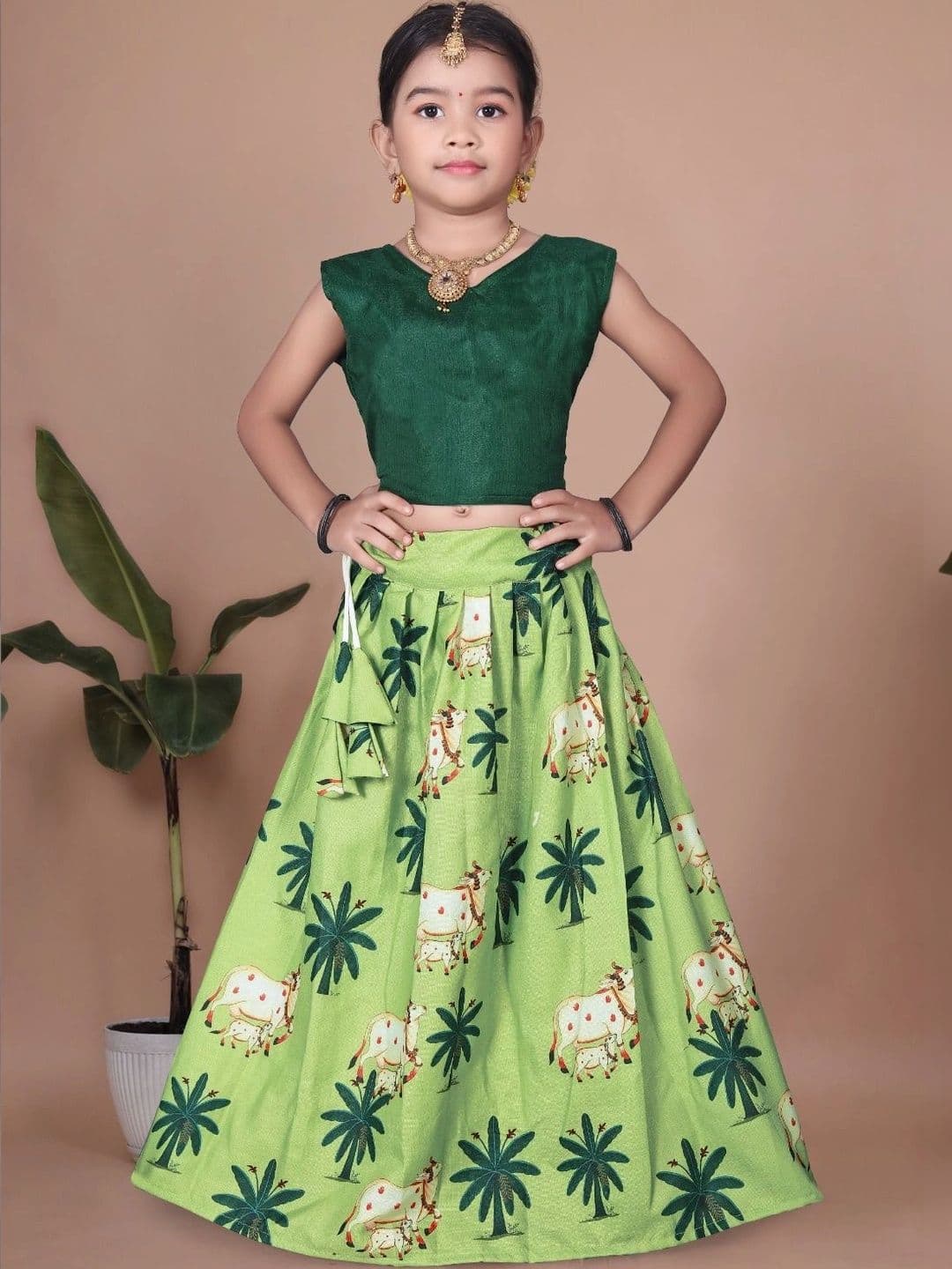 Tiny Twirls Girls Ready to Wear Lehenga & - view 1