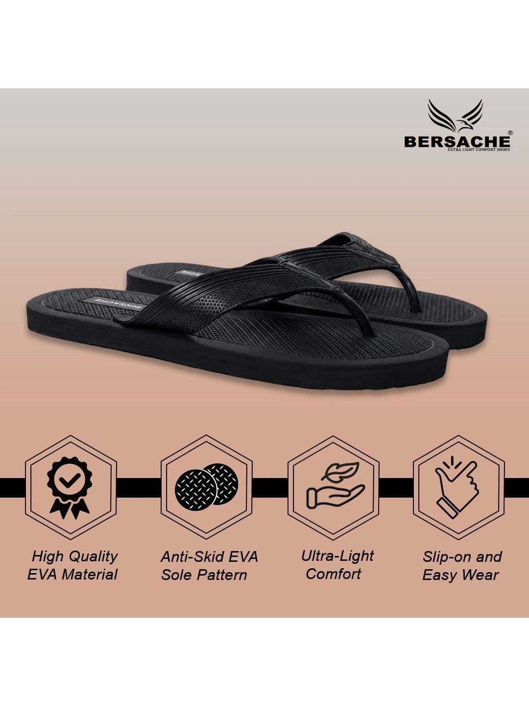 BERSACHE Men Thong Flip-Flops thumbnail 6