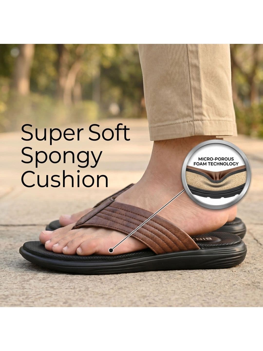 BINUTOP Men Comfort Sandals thumbnail 4