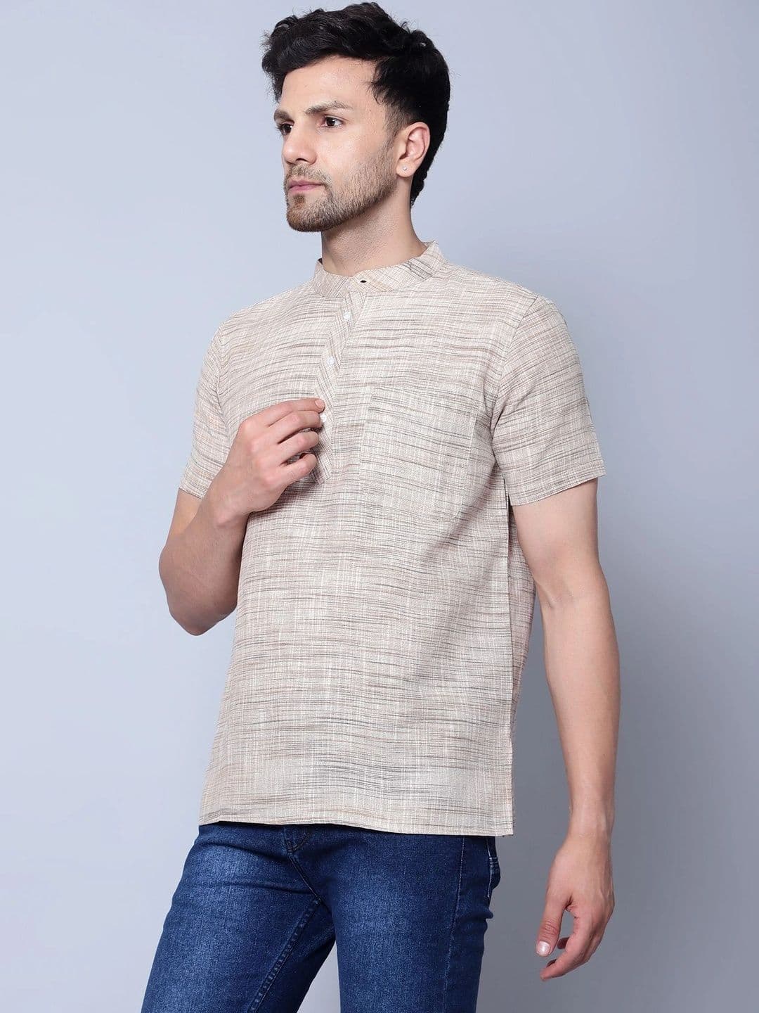 Latest Chikan Garments Men Khadi Kurta thumbnail 5