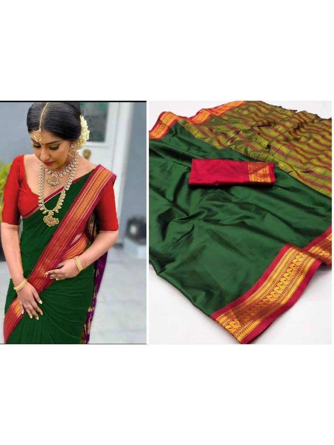 BOLOKA Zari Designer Narayan Peth Saree thumbnail 2