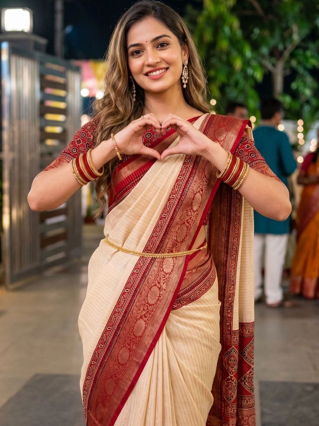 BOLOKA Zari Art Silk Designer Saree - view 1