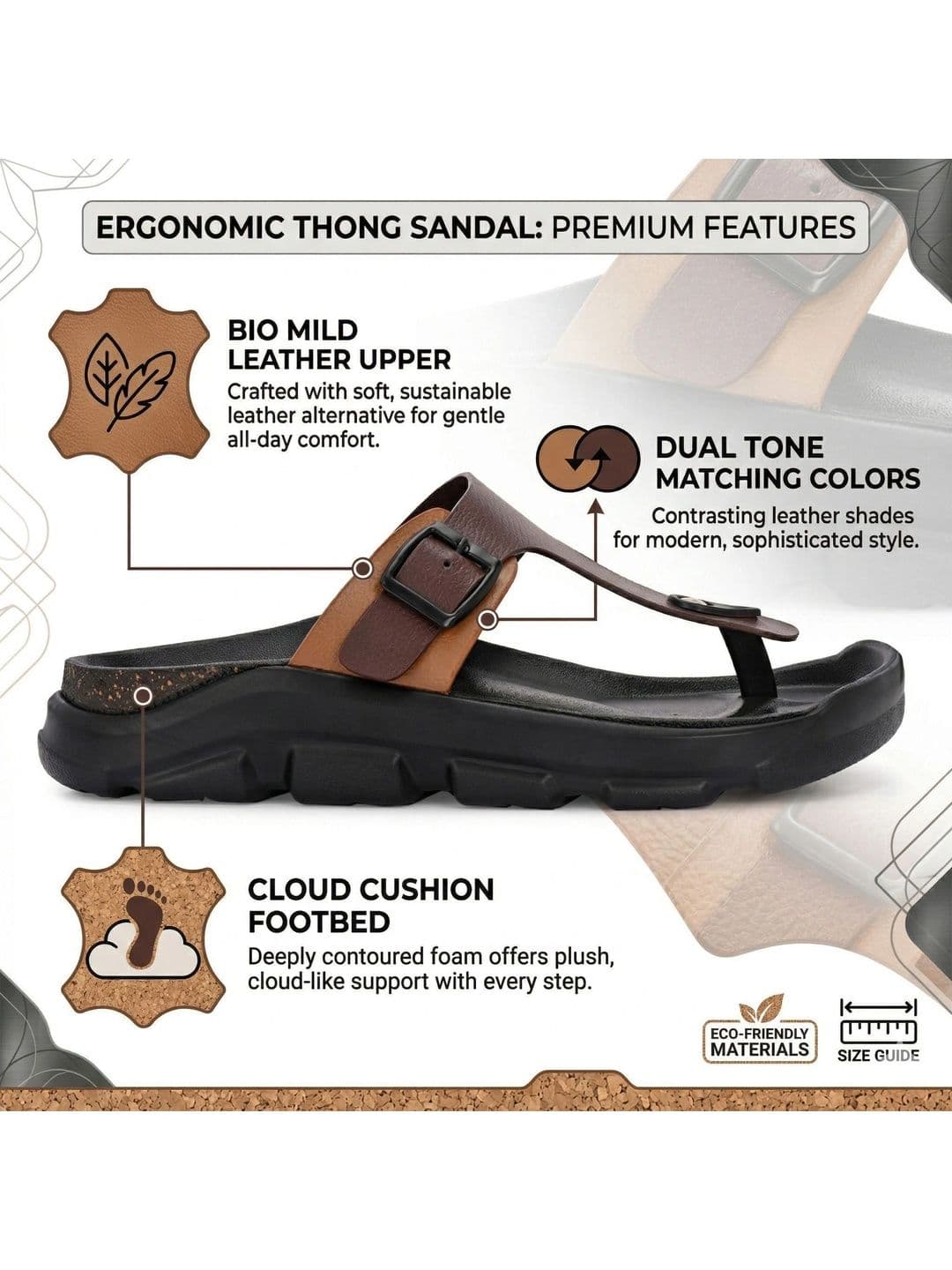 BINUTOP Men Comfort Sandals thumbnail 6