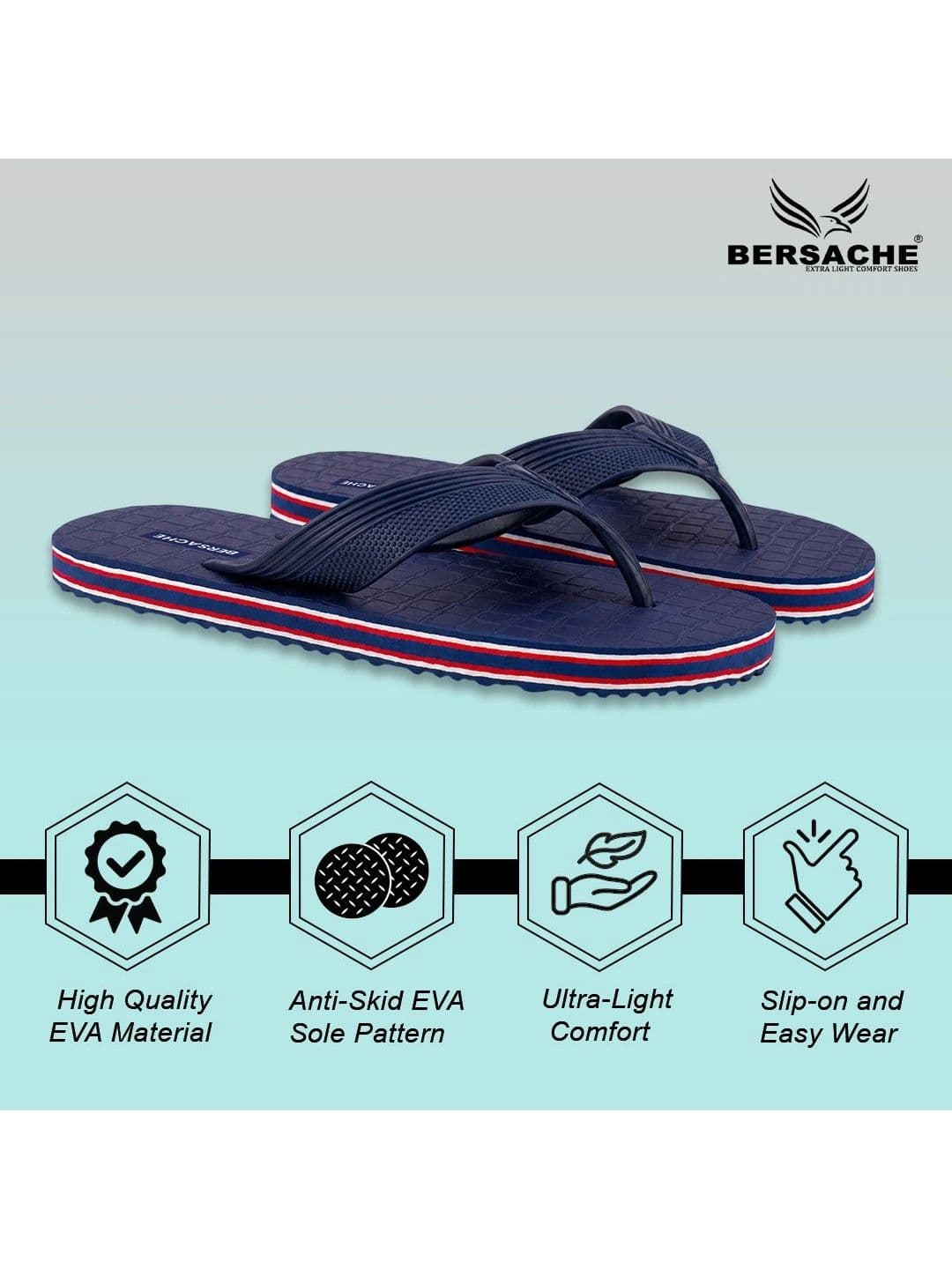 BERSACHE Men Thong Flip-Flops thumbnail 6