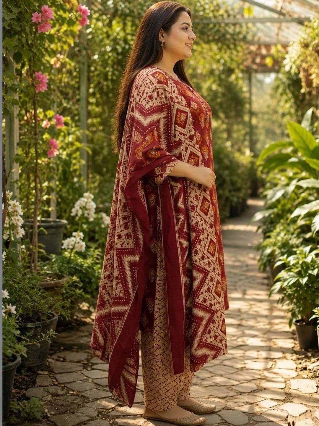Moda Rapido Women Ethnic Motifs Printed Regular Kurta with Patiala & With Dupatta thumbnail 6