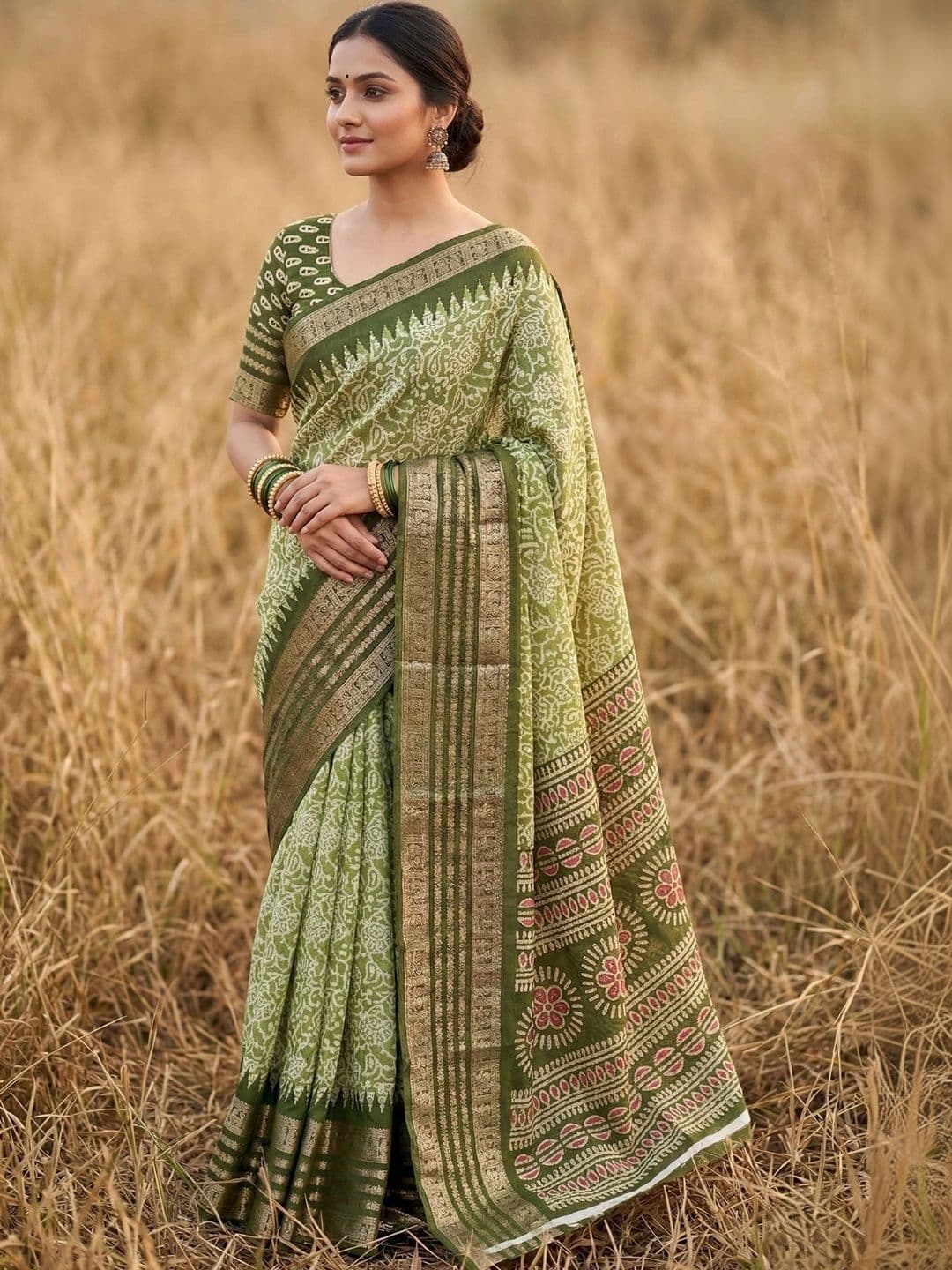 BOLOKA Zari Art Silk Designer Saree - view 1
