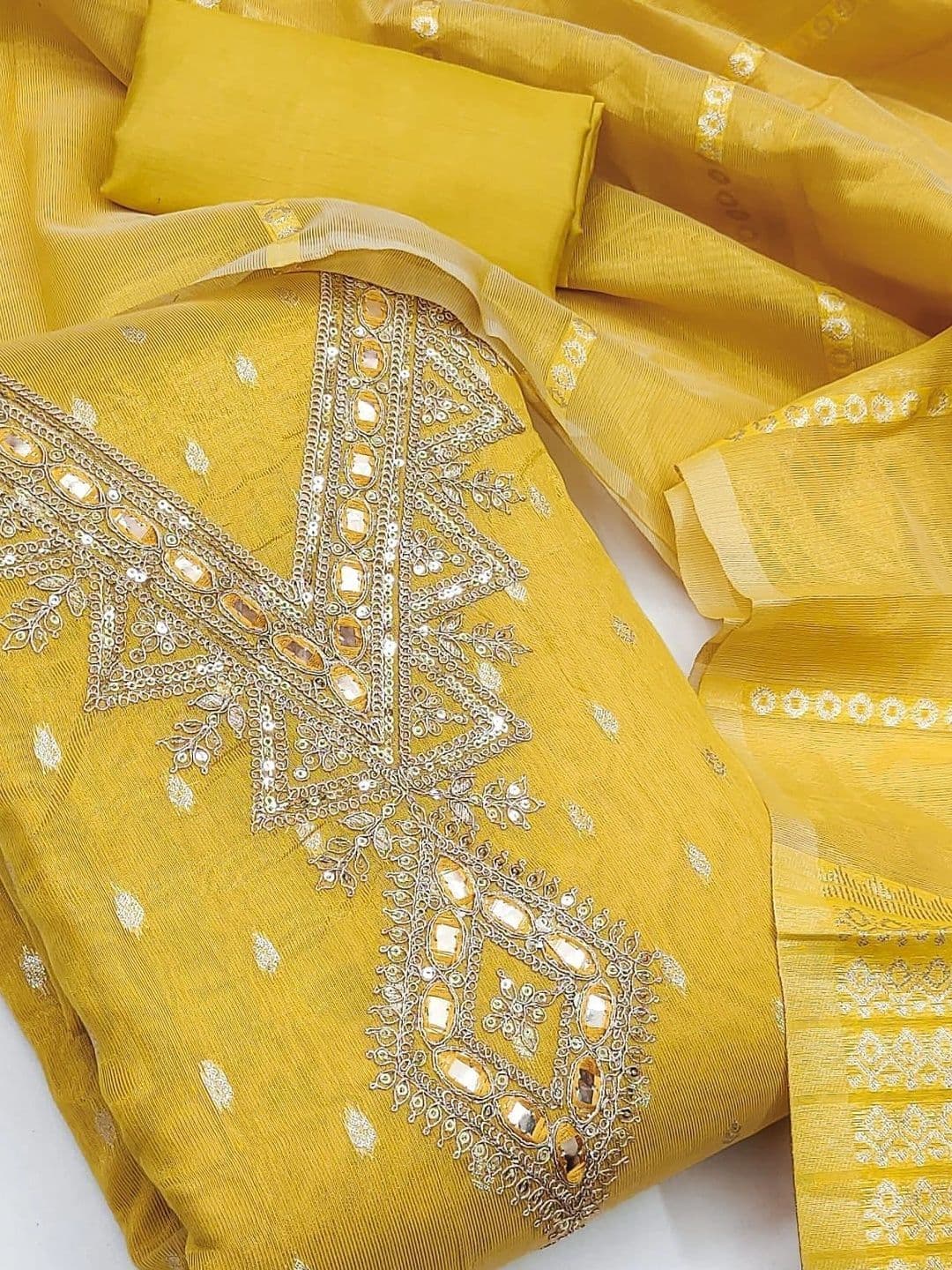 TAVAS Embroidered Unstitched Dress Material thumbnail 2