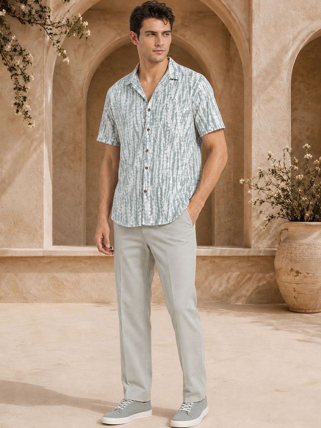 Anouk Men Printed Cotton Smart Casual Shirt - view 1