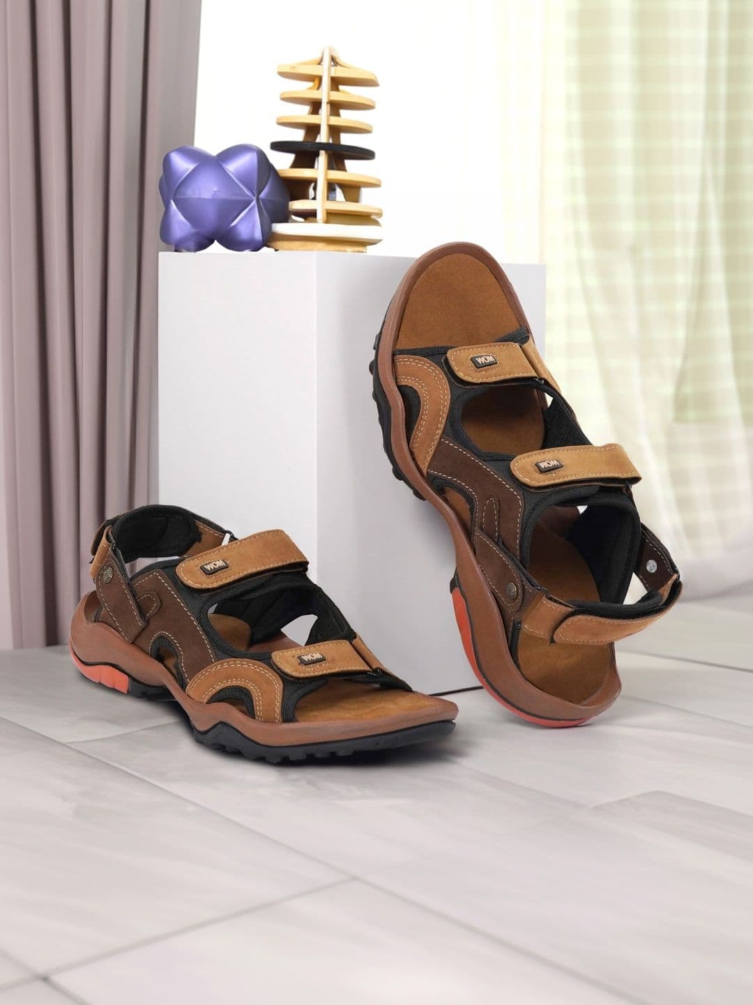 ROYAL CRUZZ Men Suede Comfort Sandals With Adjustable Strap - view 1