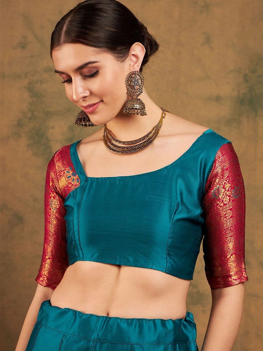 Anouk Rustic Semi-Stitched Lehenga & Unstitched Blouse With Dupatta thumbnail 7