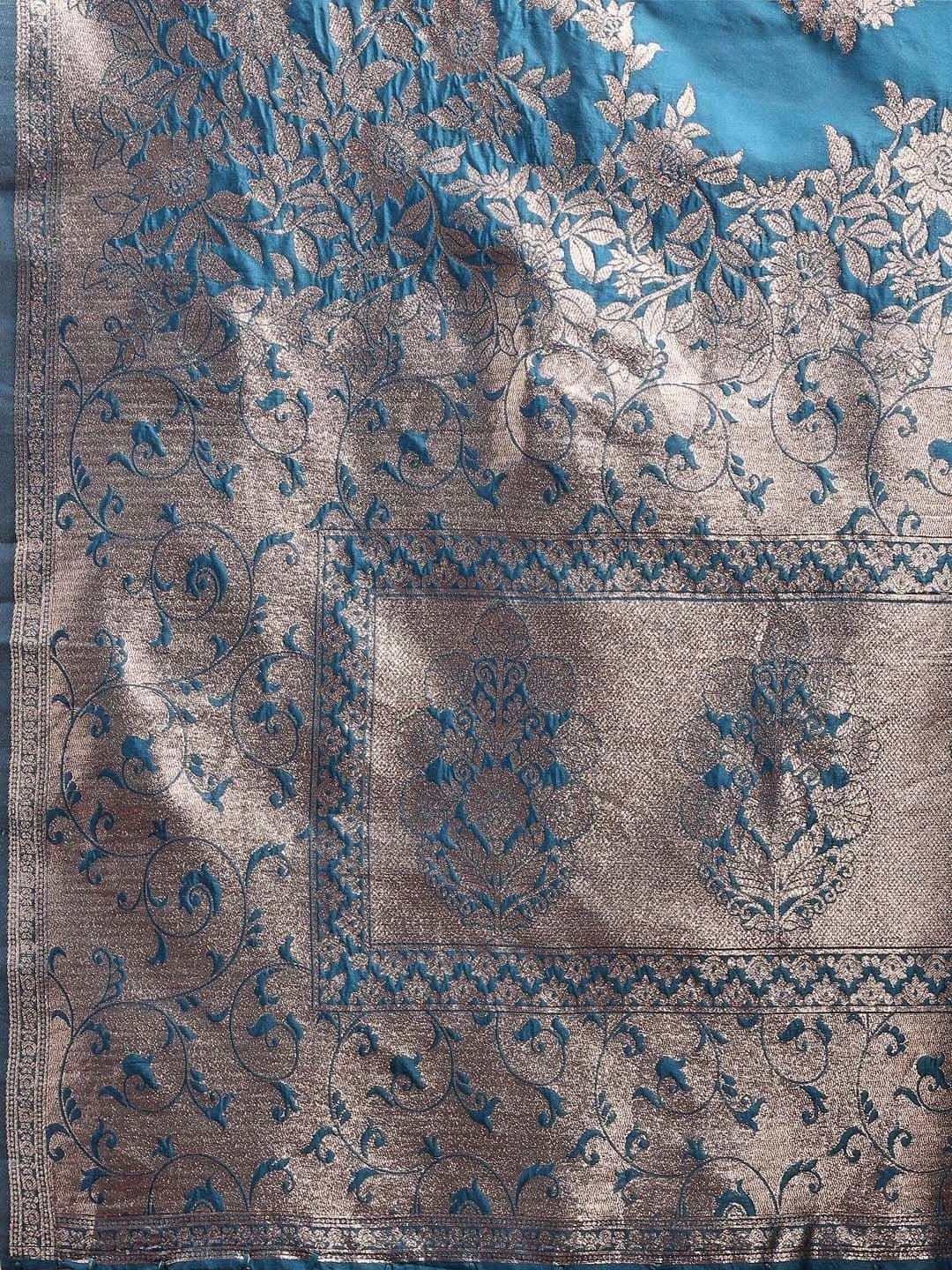 Mitera Woven Design Zari Silk Blend Banarasi Saree thumbnail 5