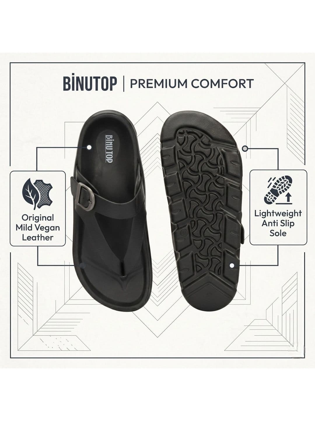 BINUTOP Men Comfort Sandals thumbnail 4