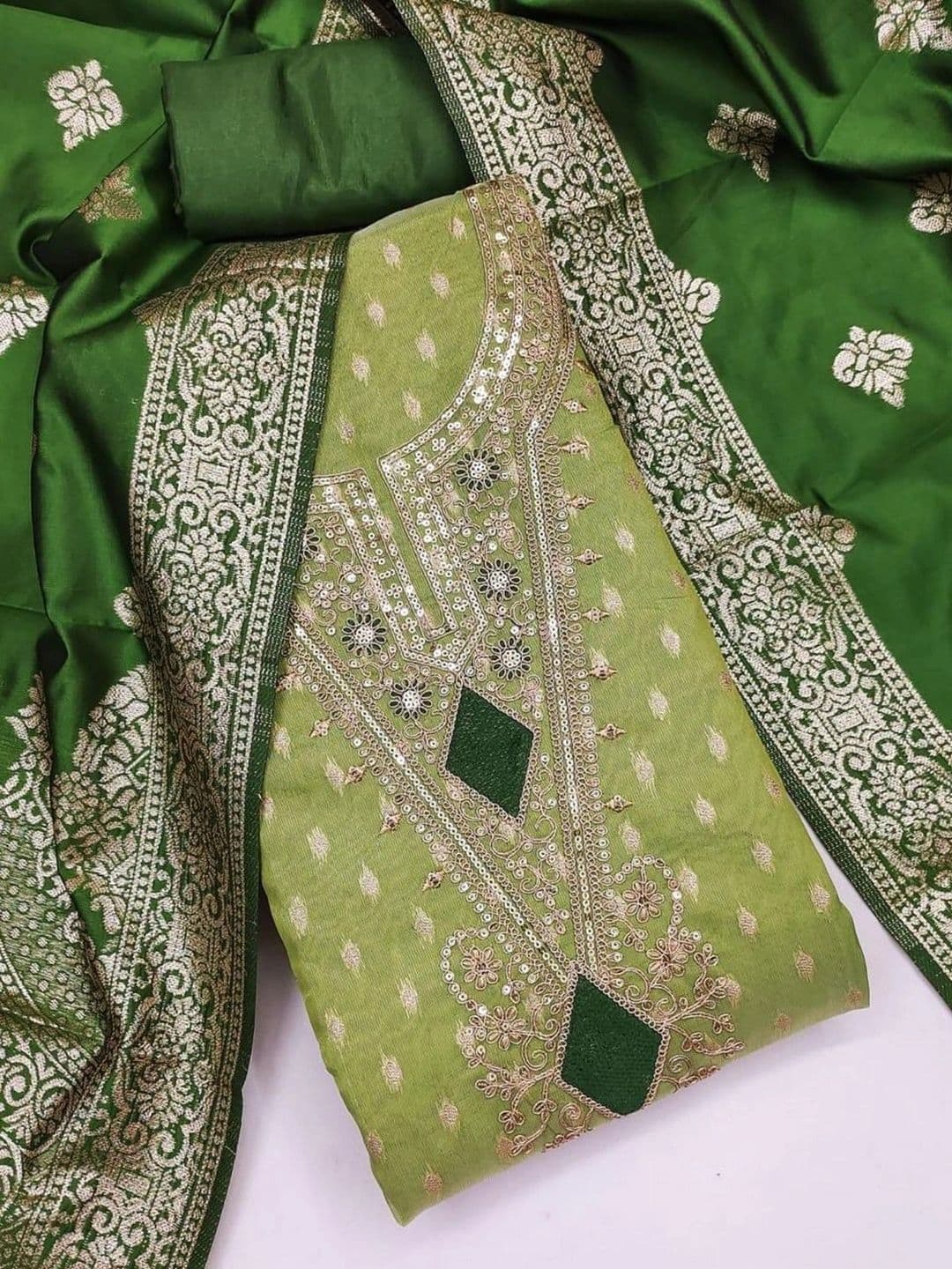 TAVAS Embroidered Unstitched Dress Material thumbnail 3