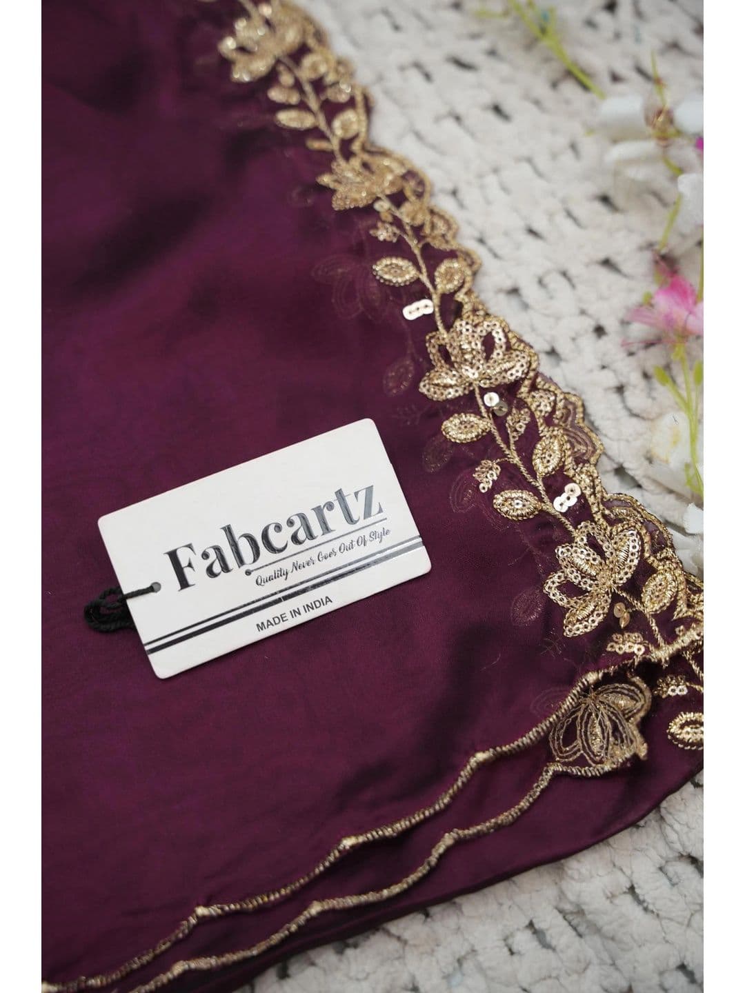 Fabcartz Sequinned Unstitched Lehenga & Blouse With Dupatta thumbnail 7
