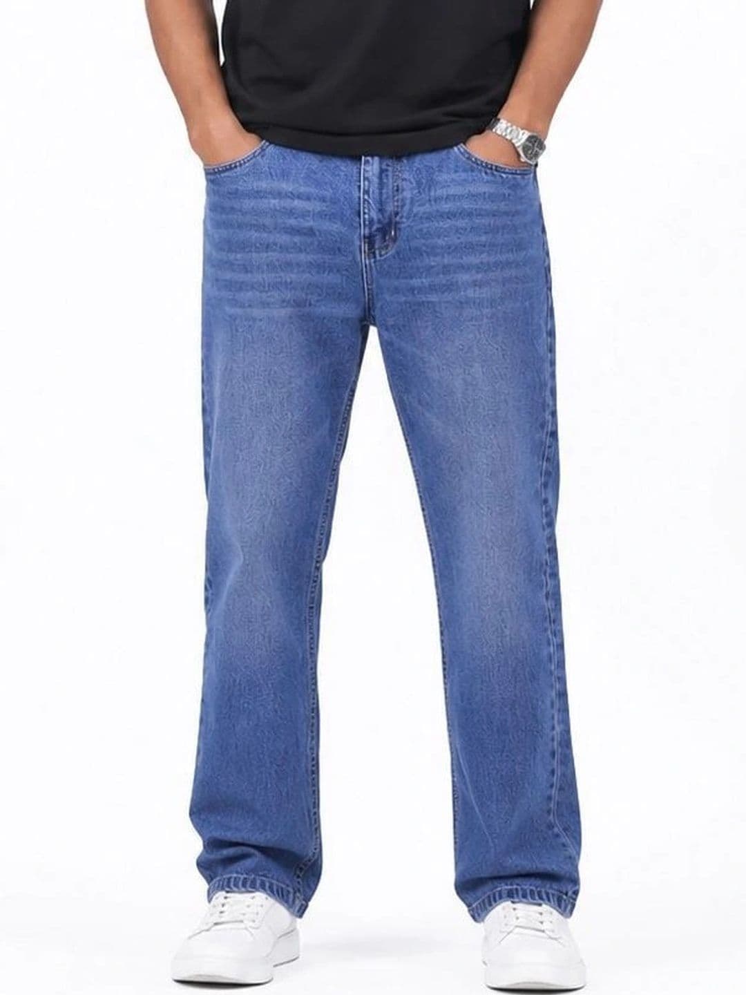 MQ Denim Men Straight Fit Mid-Rise Light Fade Jeans - view 1