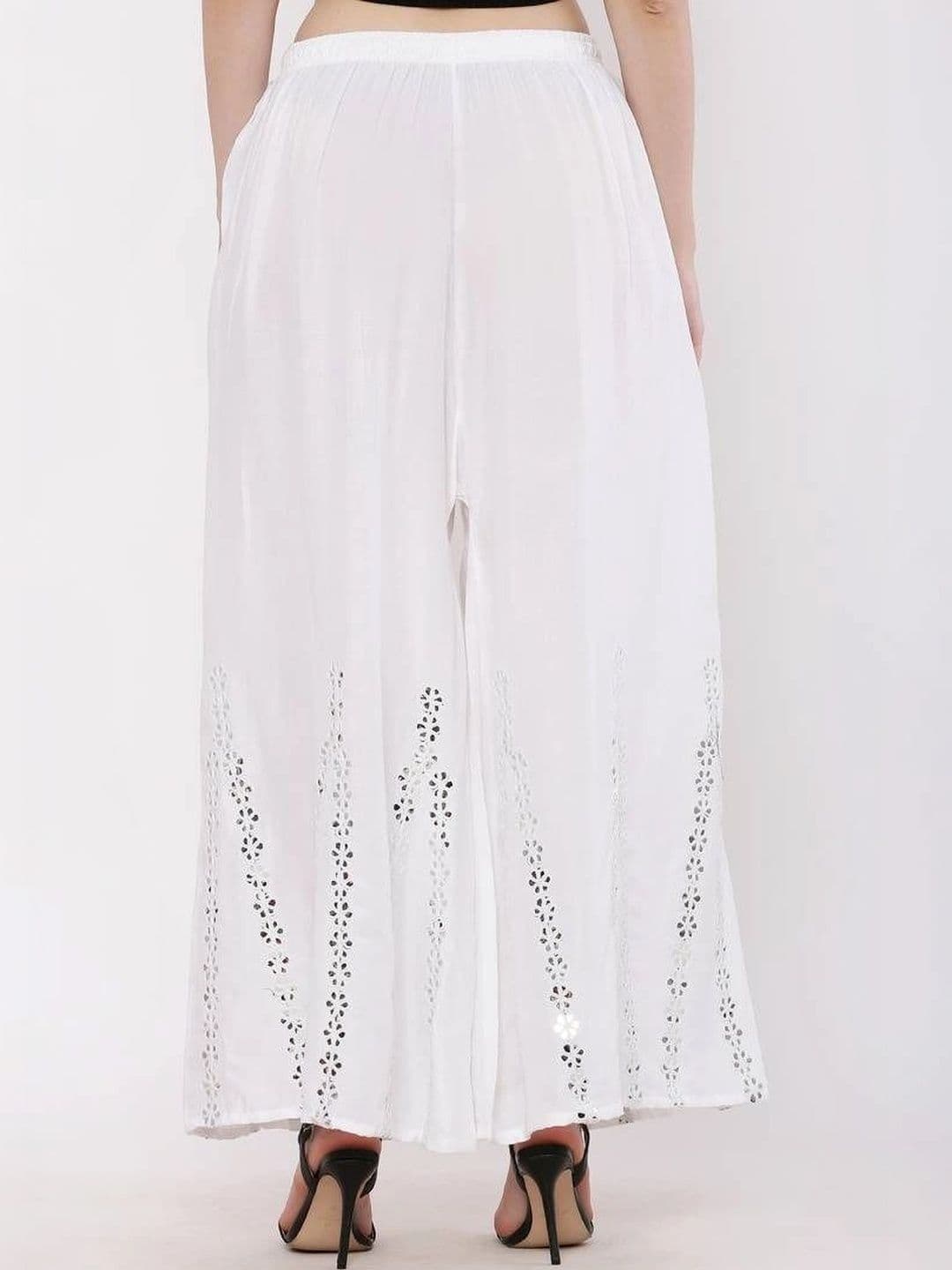 Meyara Women Ethnic Motifs Embroidered Knitted Ethnic Palazzos thumbnail 6