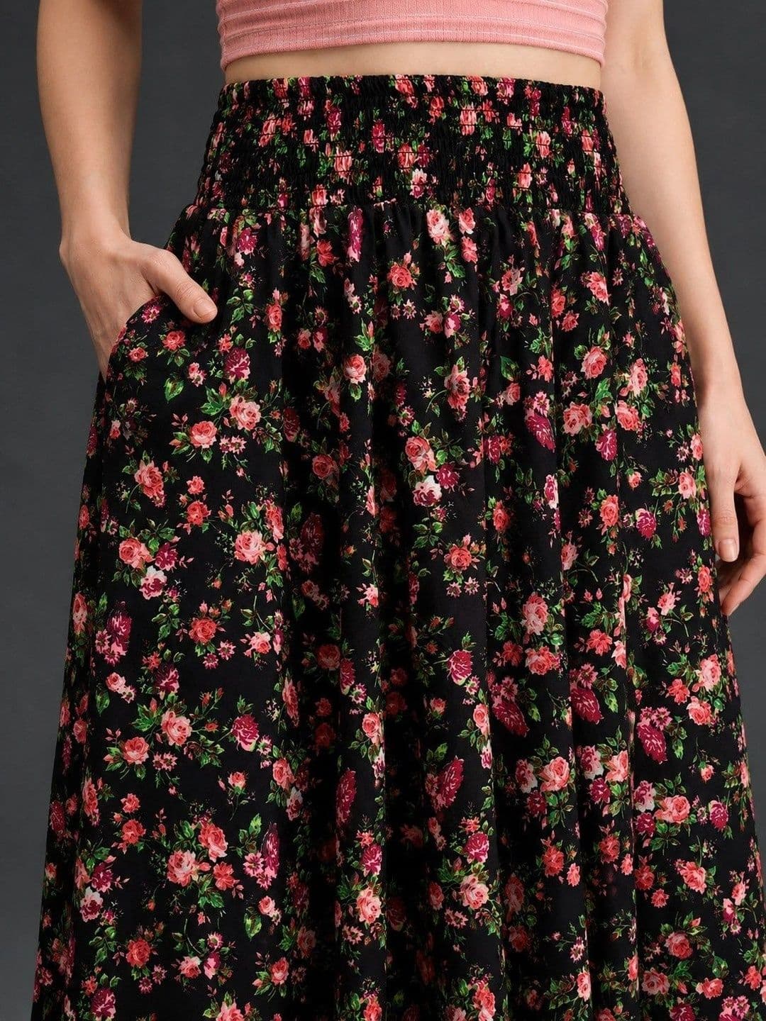 NEXSUS Women Floral Printed Palazzos thumbnail 4