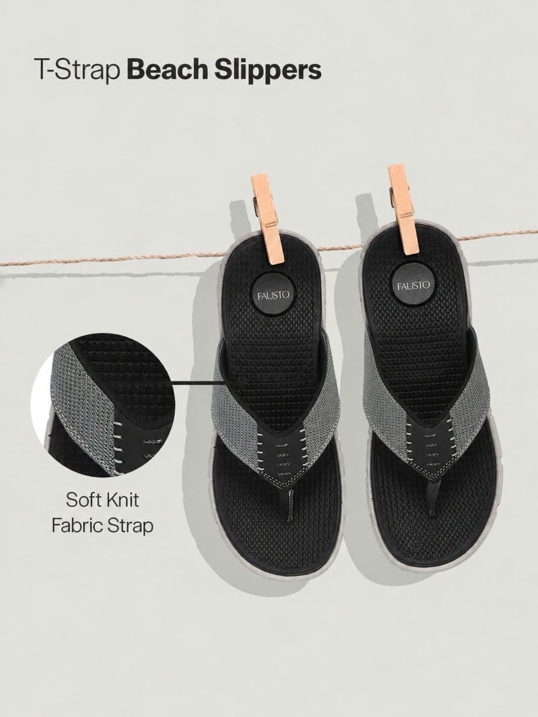 FAUSTO Men Colourblocked Thong Flip-Flops thumbnail 5